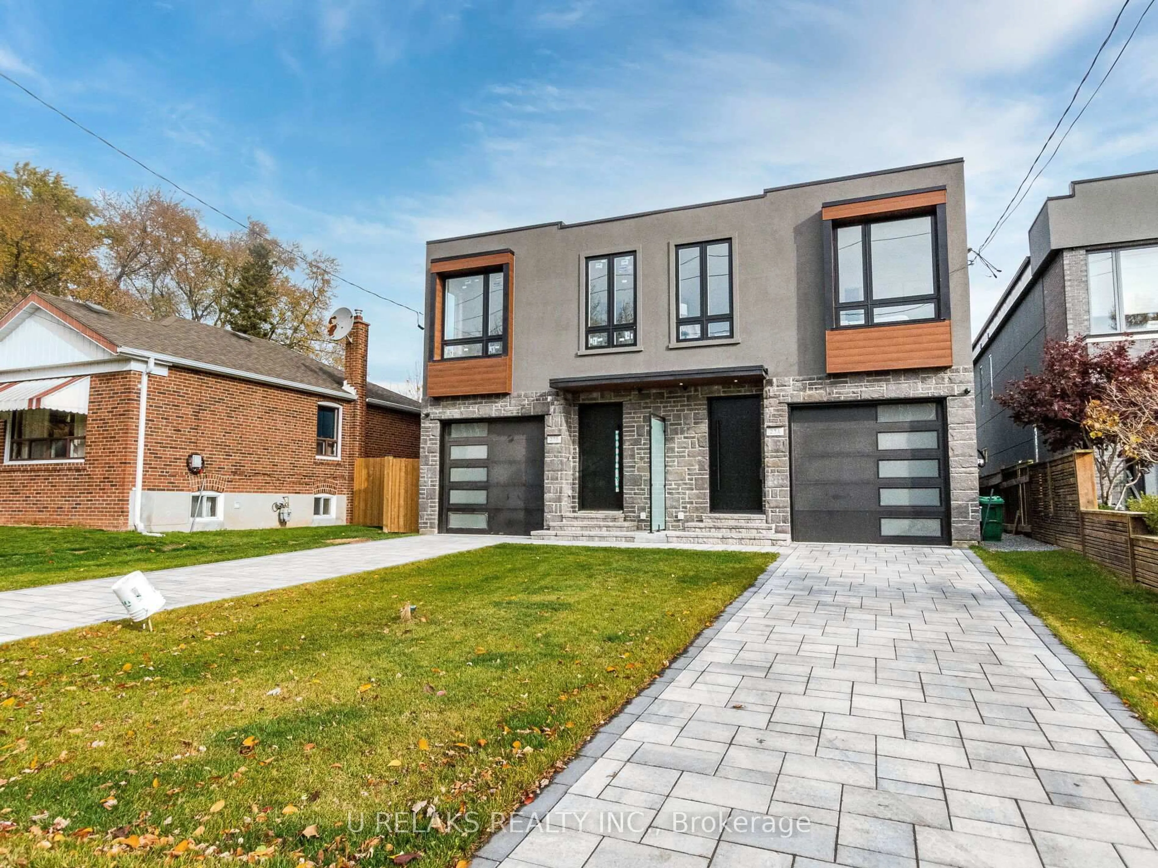 Home with brick exterior material, street for 23B Maple Ave, Mississauga Ontario L5H 2S1