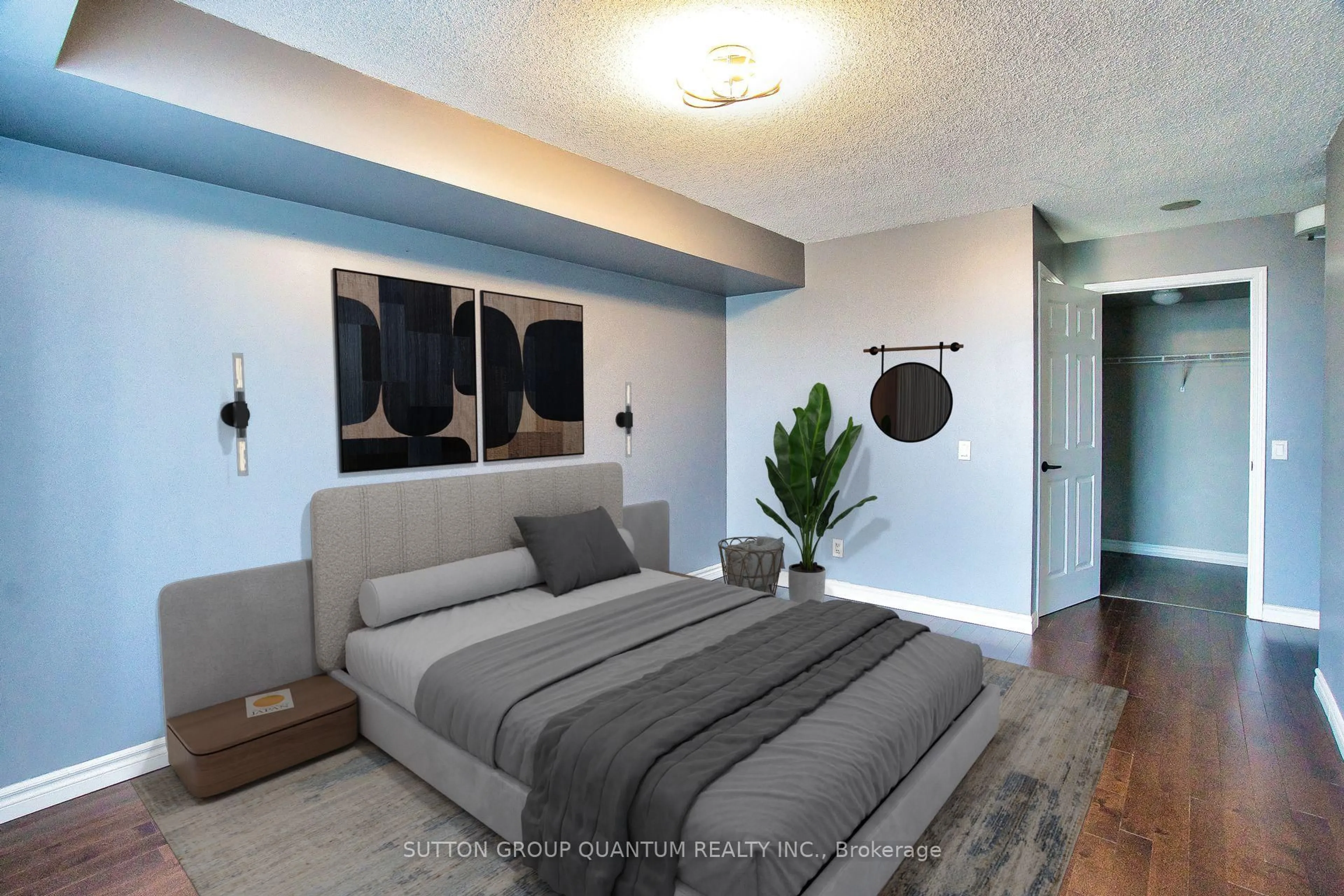 Bedroom with bed, unknown for 25 Kingsbridge Garden Circ #716, Mississauga Ontario L5R 4B1