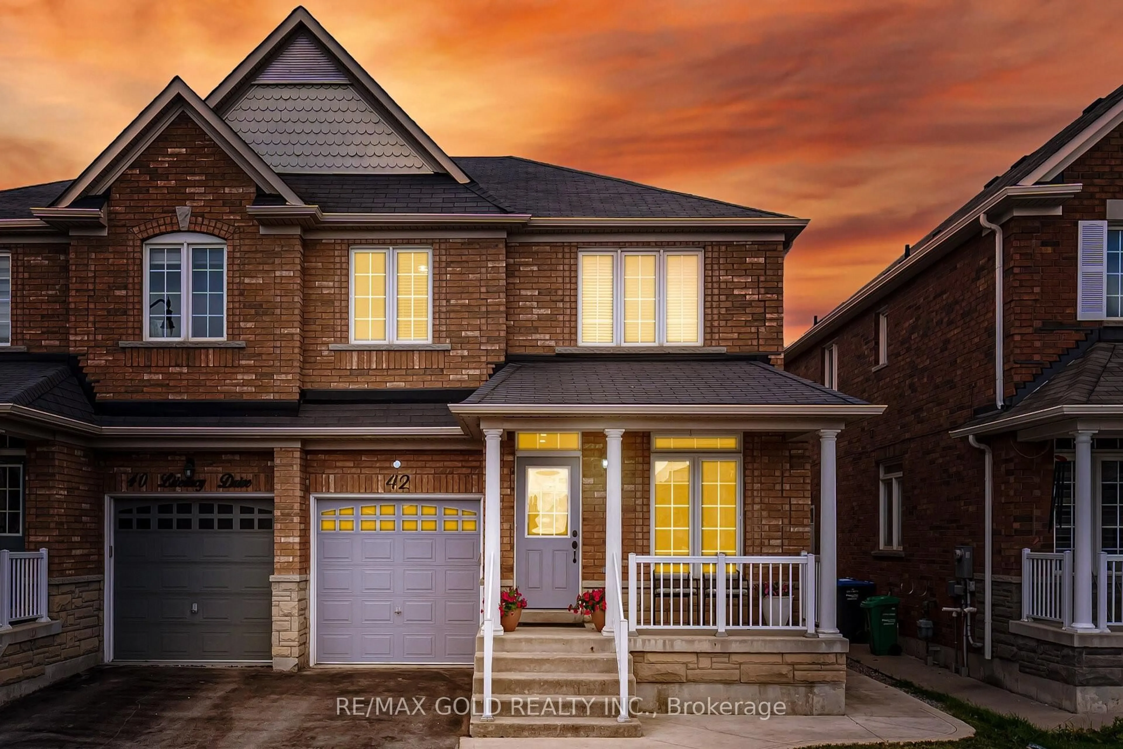 Home with brick exterior material, street for 42 Literacy Dr, Brampton Ontario L6P 3G3