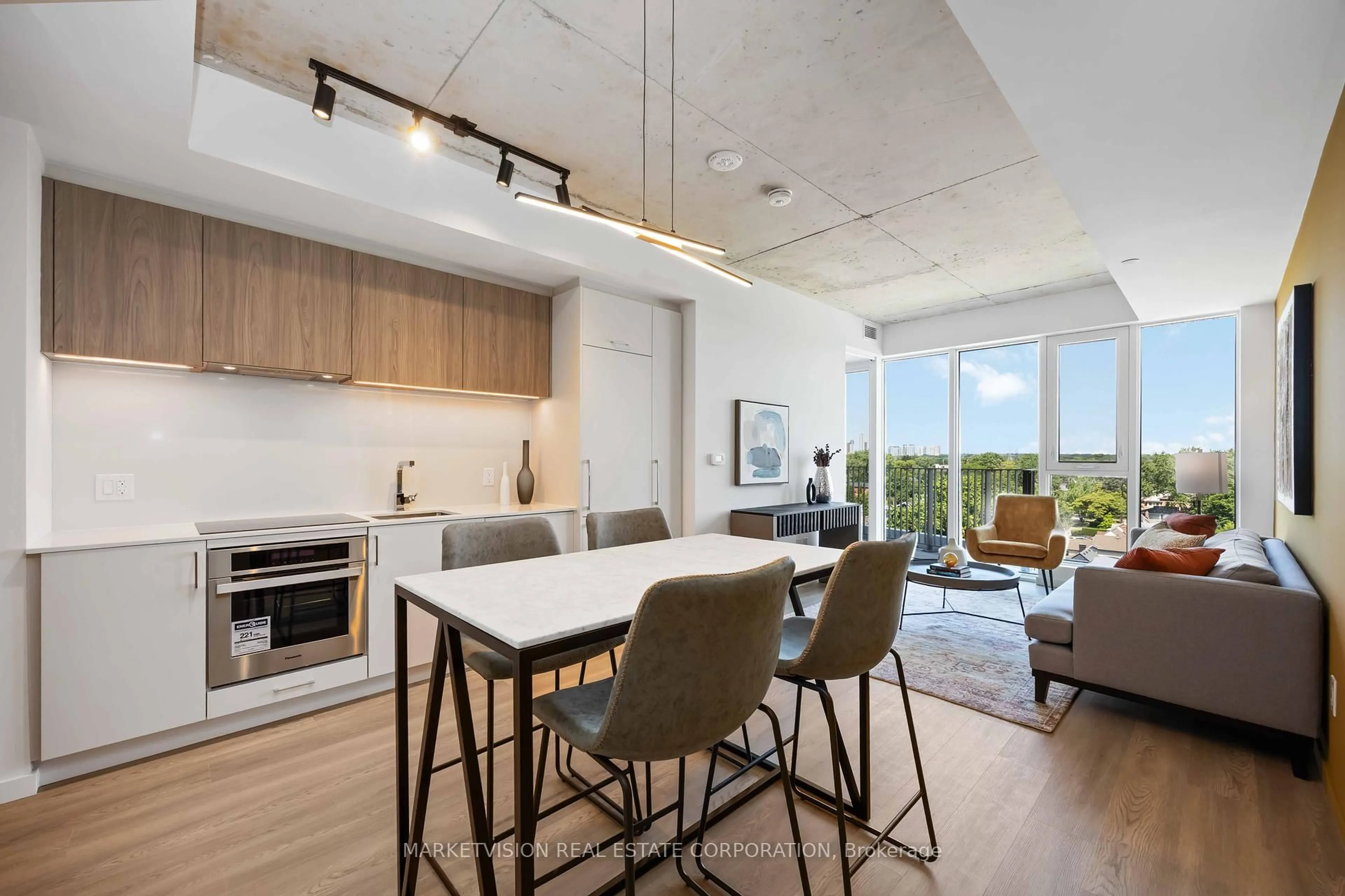 Open concept kitchen, unknown for 689 The Queensway #716, Toronto Ontario M8Y 1L1
