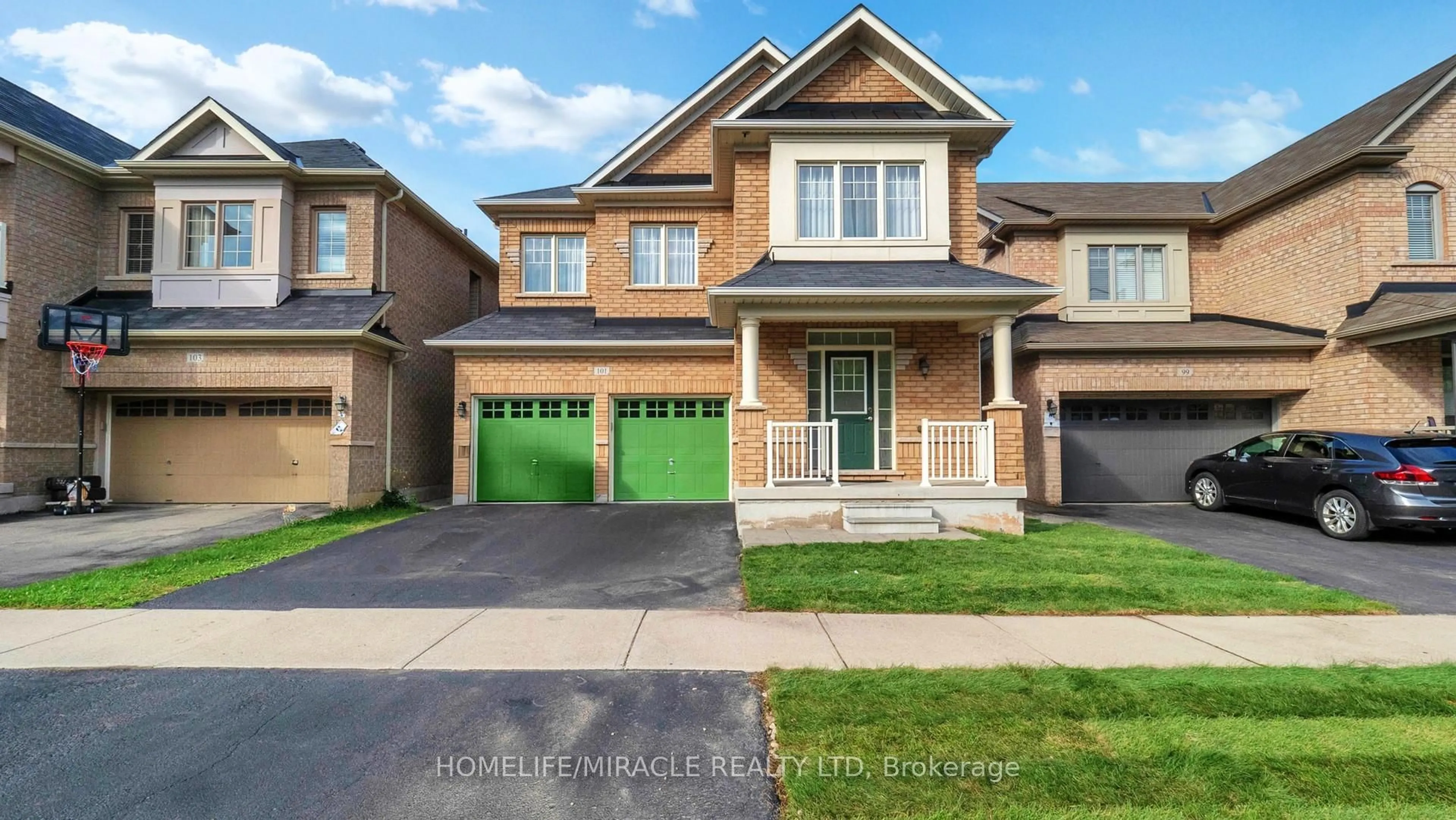 Home with brick exterior material, street for 101 George Robinson Dr, Brampton Ontario L6Y 0Z8