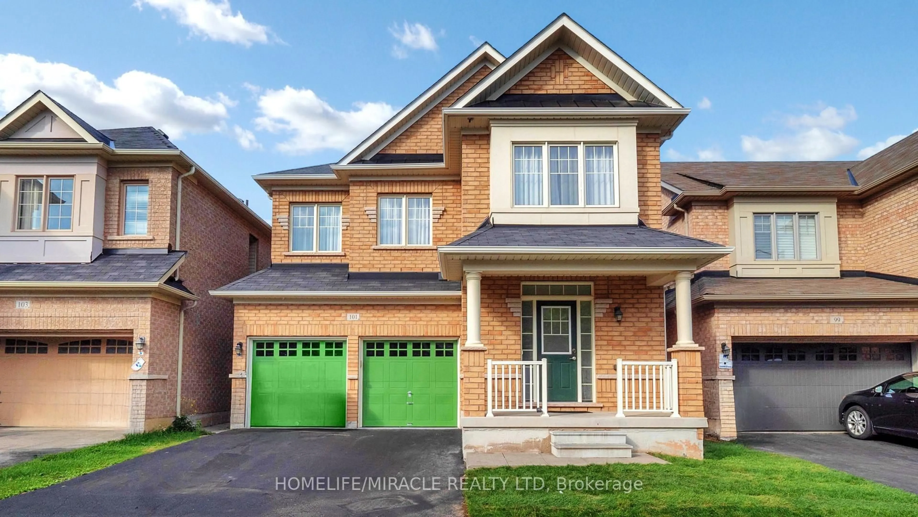 Home with brick exterior material, street for 101 George Robinson Dr, Brampton Ontario L6Y 0Z8