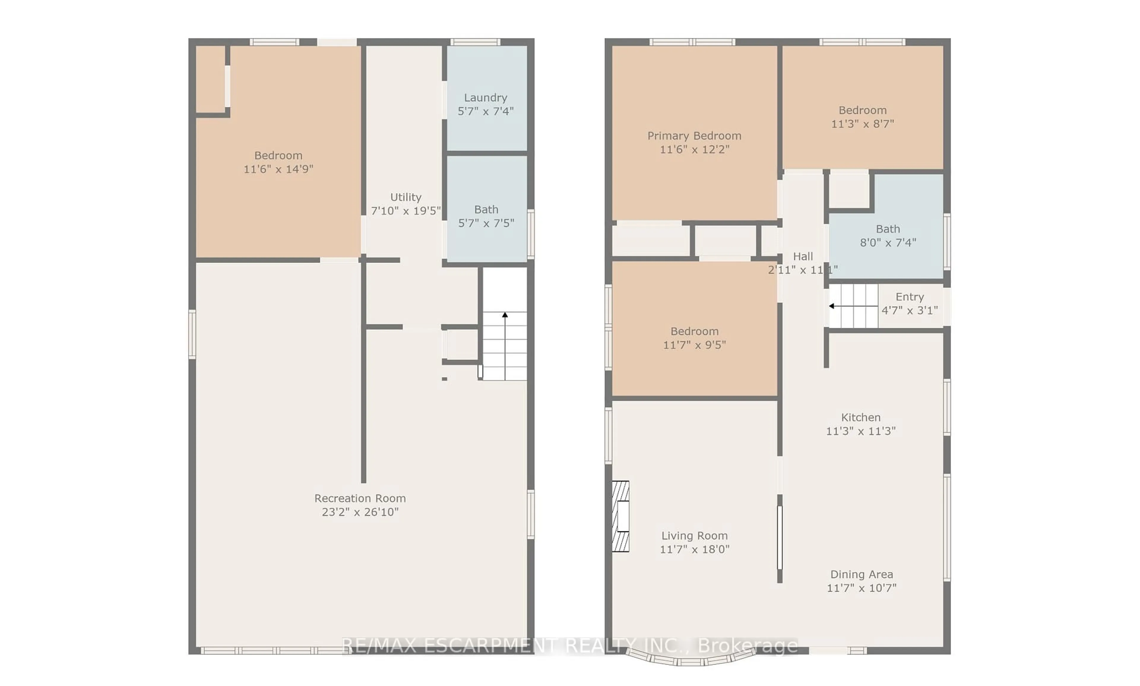 Floor plan for 593 Braemore Rd, Burlington Ontario L7N 3E4