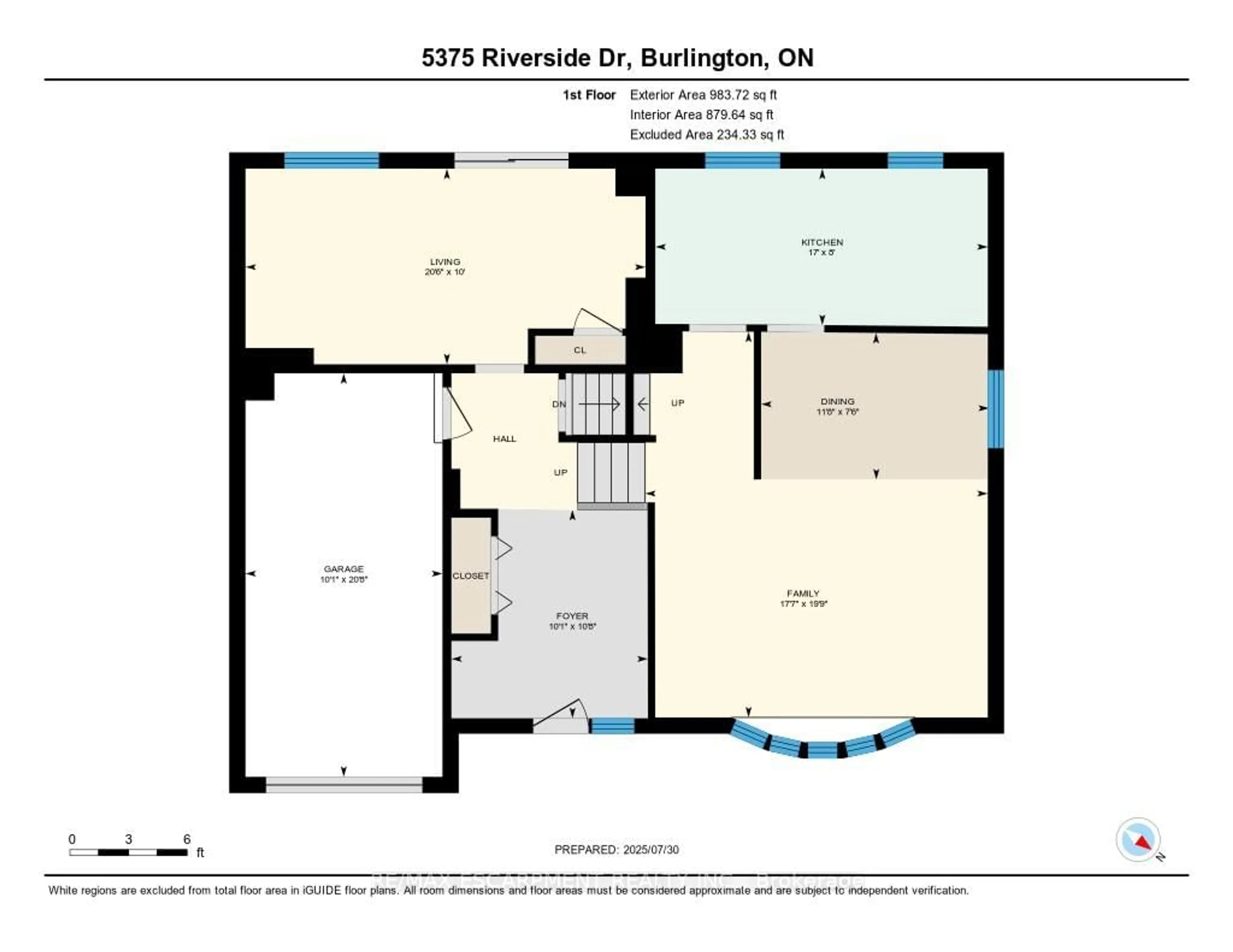 Floor plan for 5375 Riverside Dr, Burlington Ontario L7L 3X9