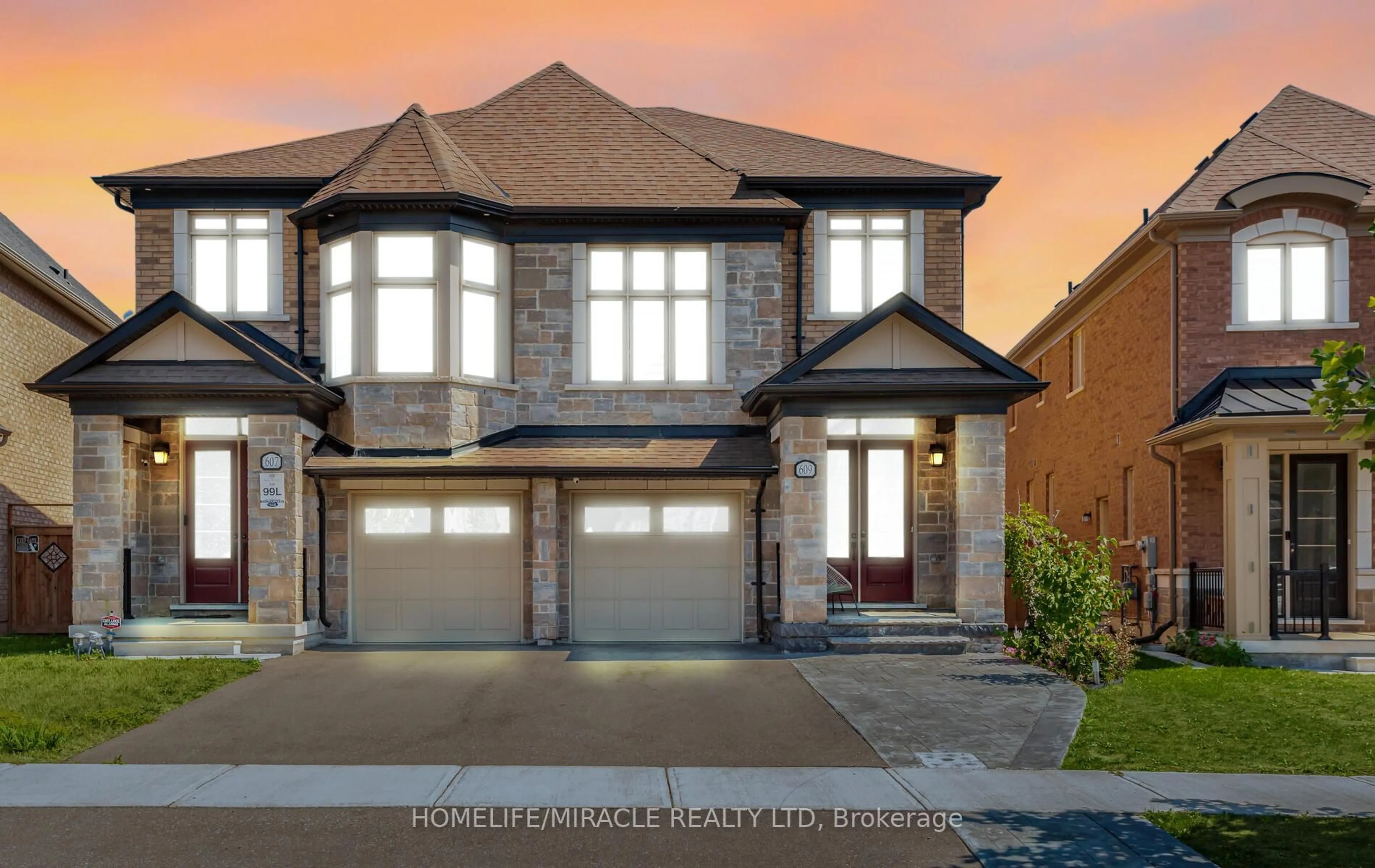 Home with brick exterior material, street for 609 Beam Crt, Milton Ontario L9E 1L3