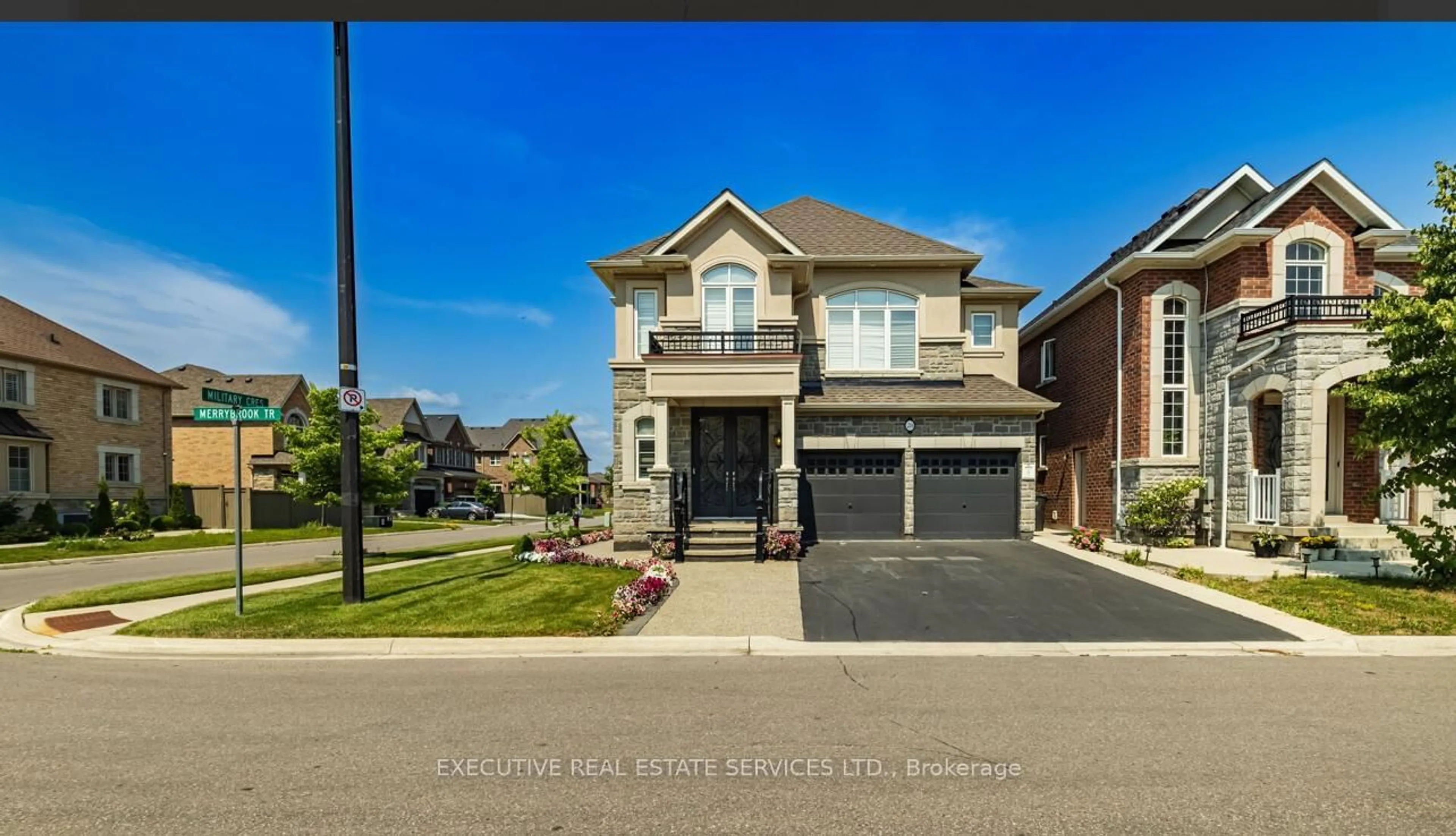 Home with brick exterior material, street for 28 Merrybrook Tr, Brampton Ontario L7A 4V8