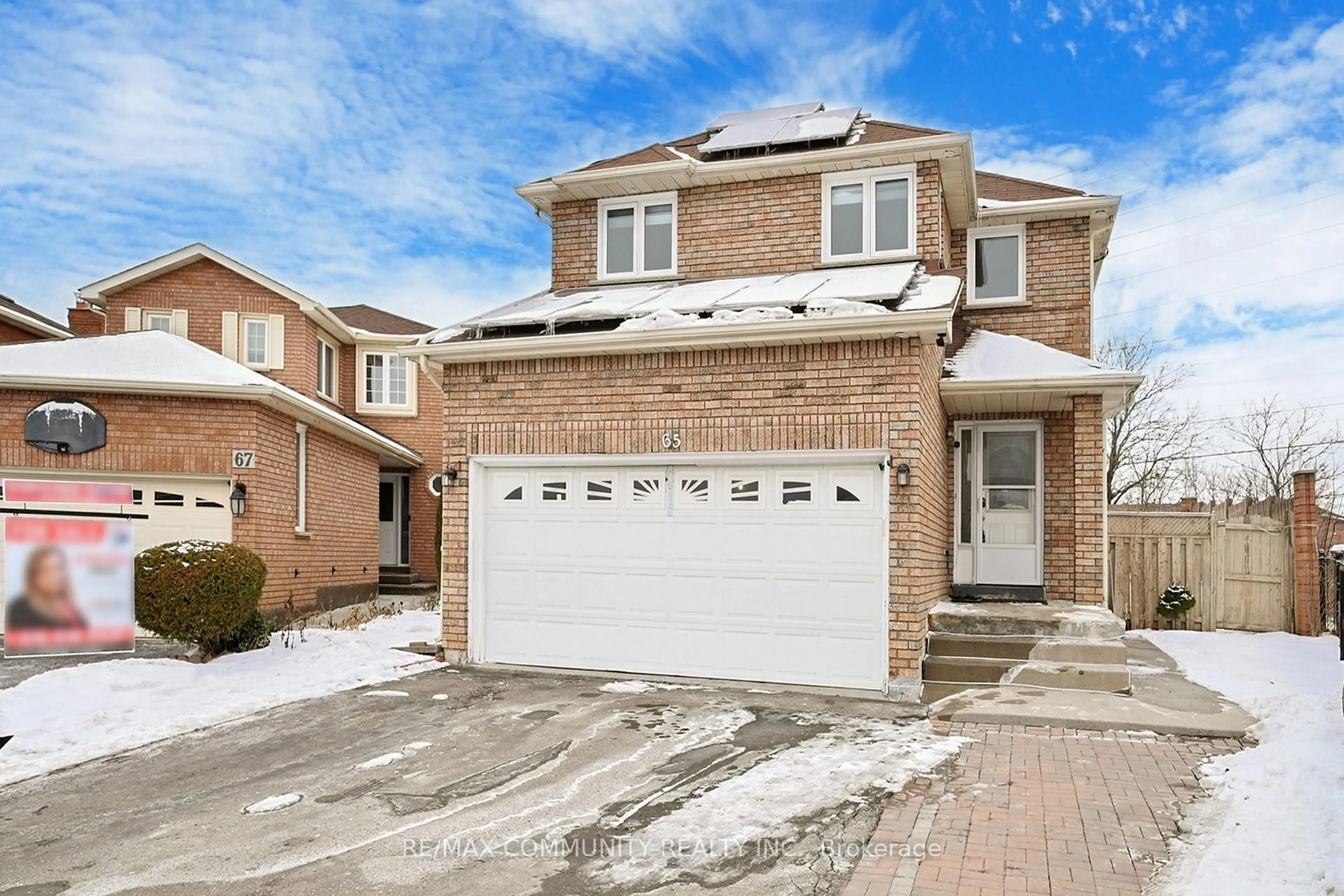 Home with brick exterior material, street for 65 Creditstone Rd, Brampton Ontario L6Y 4E9