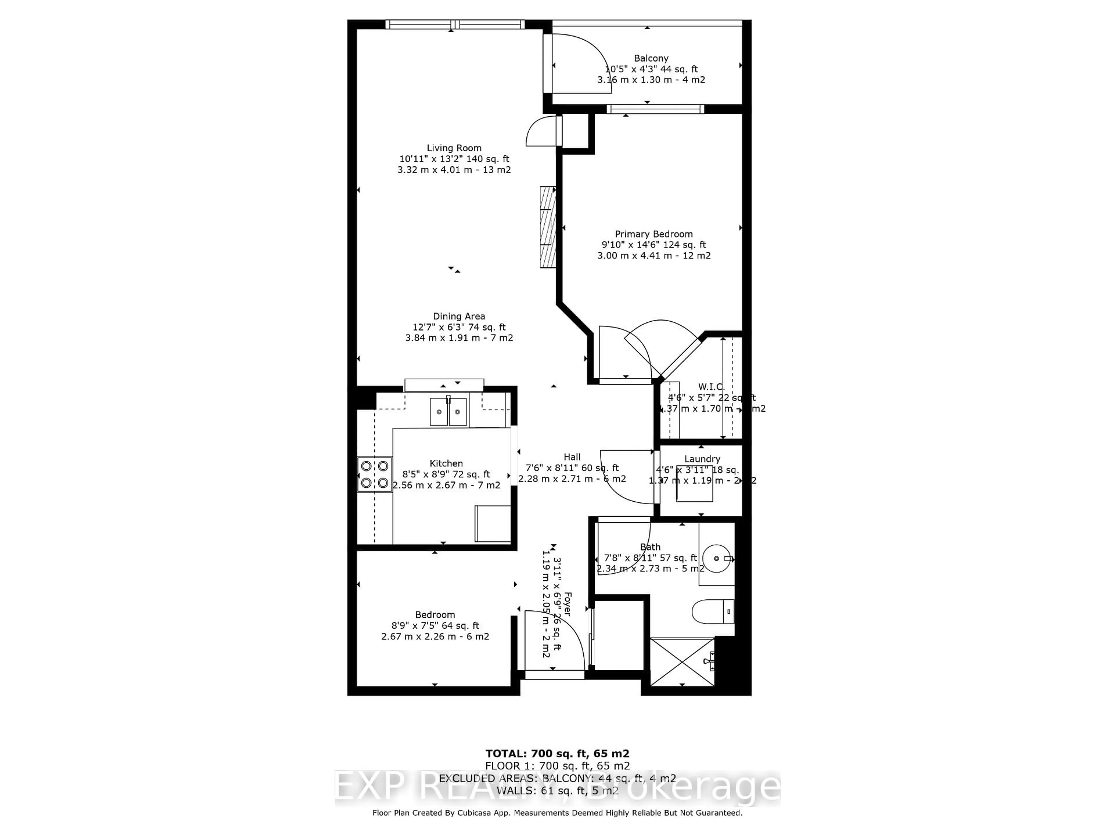 Floor plan for 100 Burloak Dr #1409, Burlington Ontario L7L 6P6