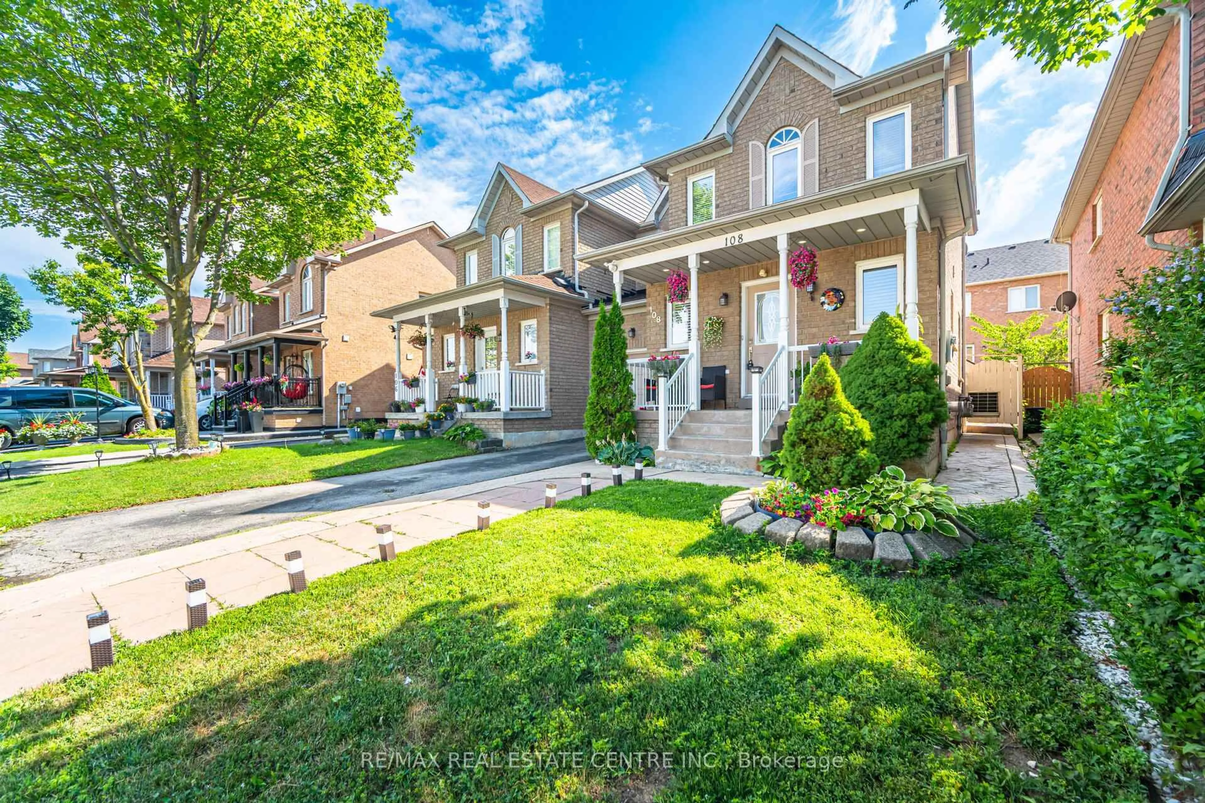 Home with brick exterior material, street for 108 Barleyfield Rd, Brampton Ontario L6R 2J4