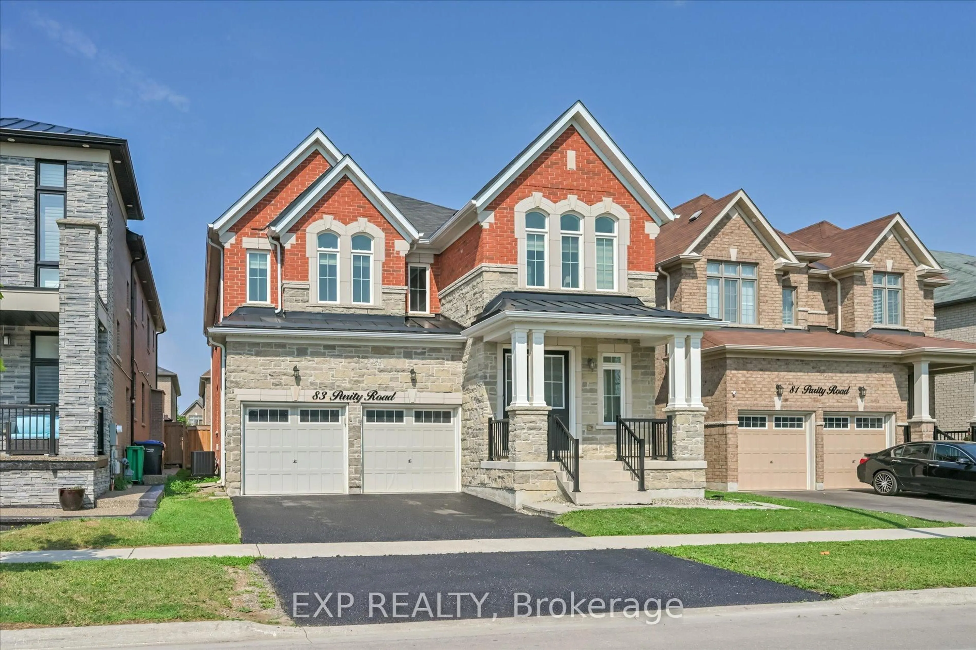 Home with brick exterior material, street for 83 Parity Rd, Brampton Ontario L6X 5N1