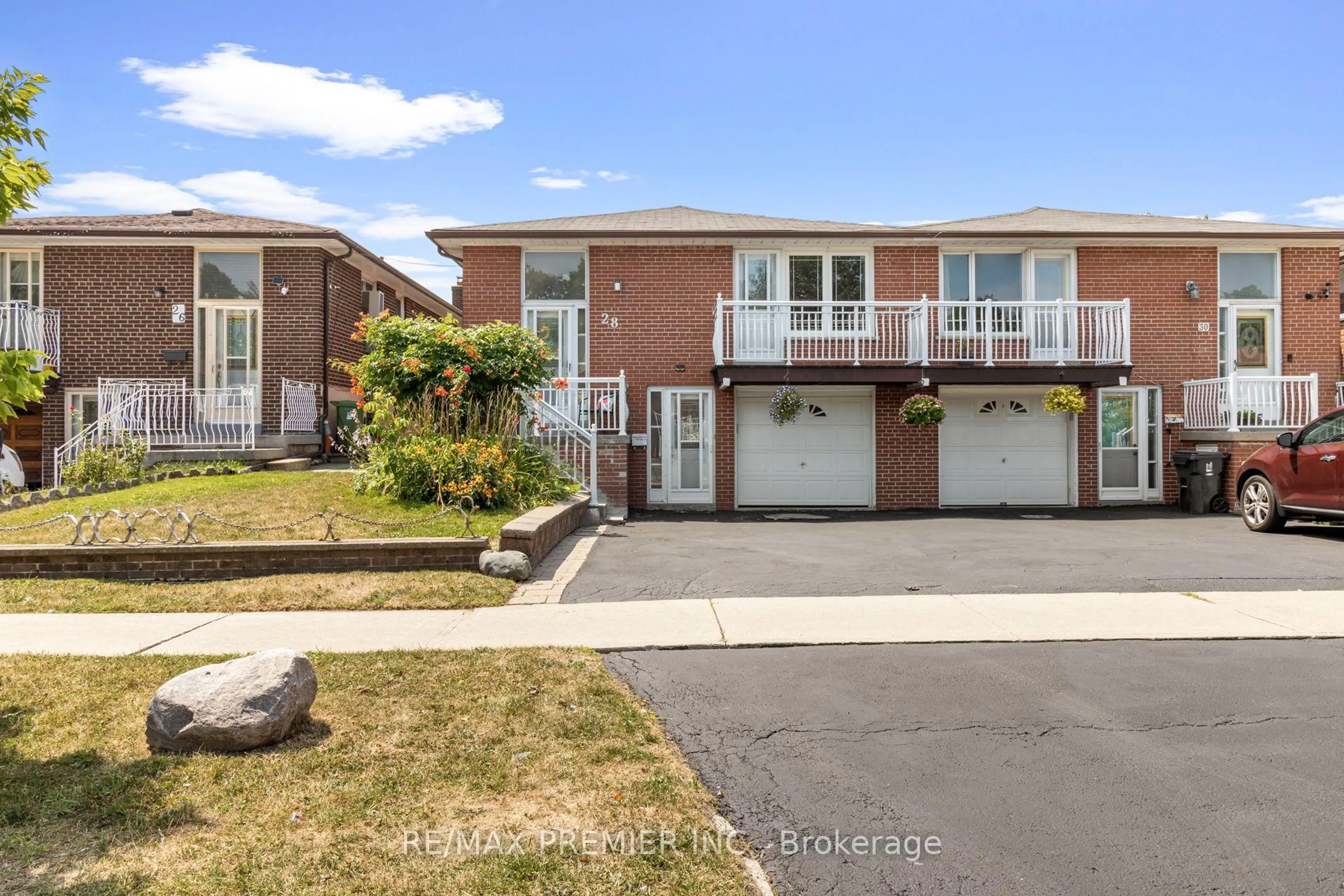 Home with brick exterior material, street for 28 Futura Dr, Toronto Ontario M3N 2L7