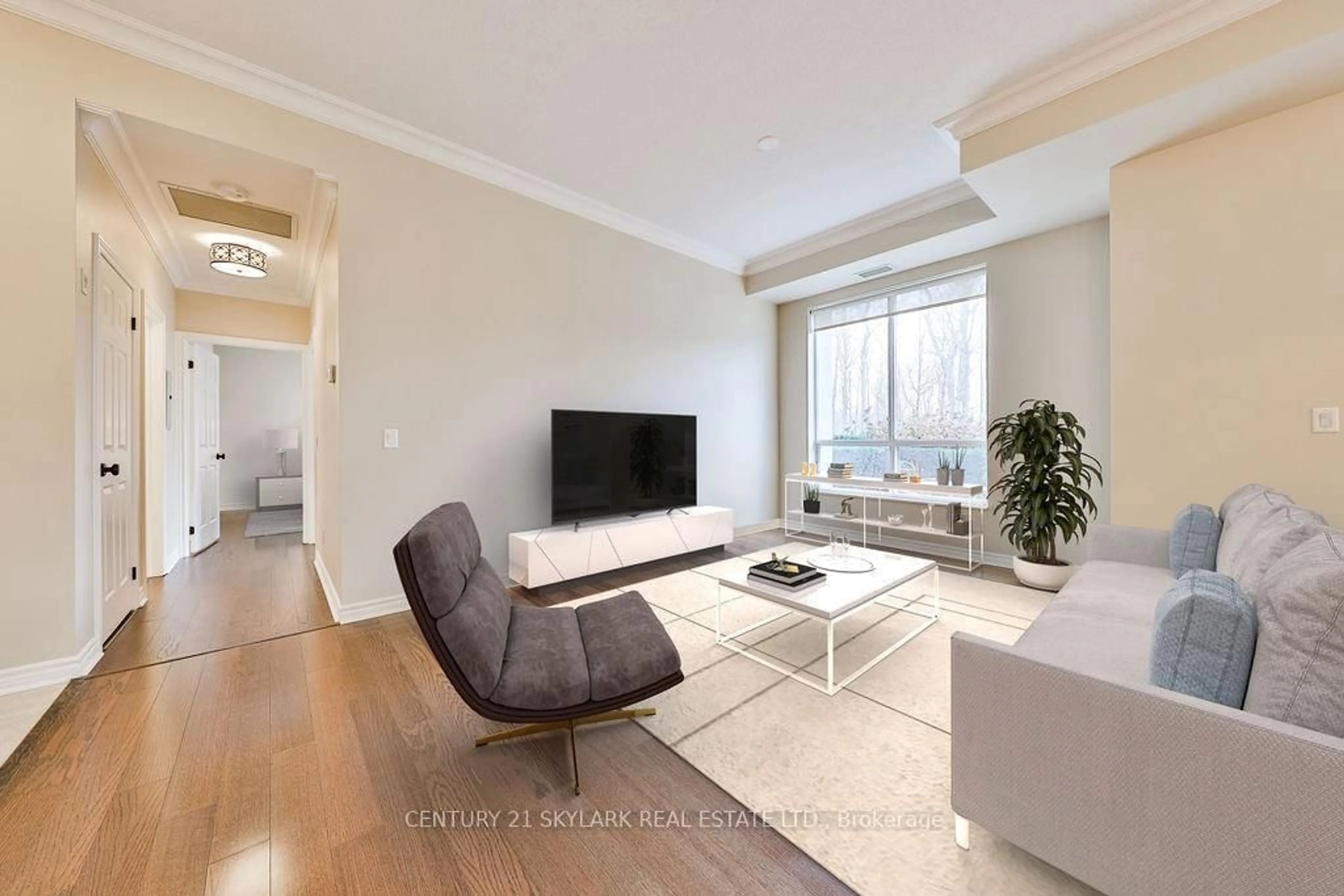 Living room with furniture, unknown for 483 Faith Dr #105, Mississauga Ontario L5R 0A1
