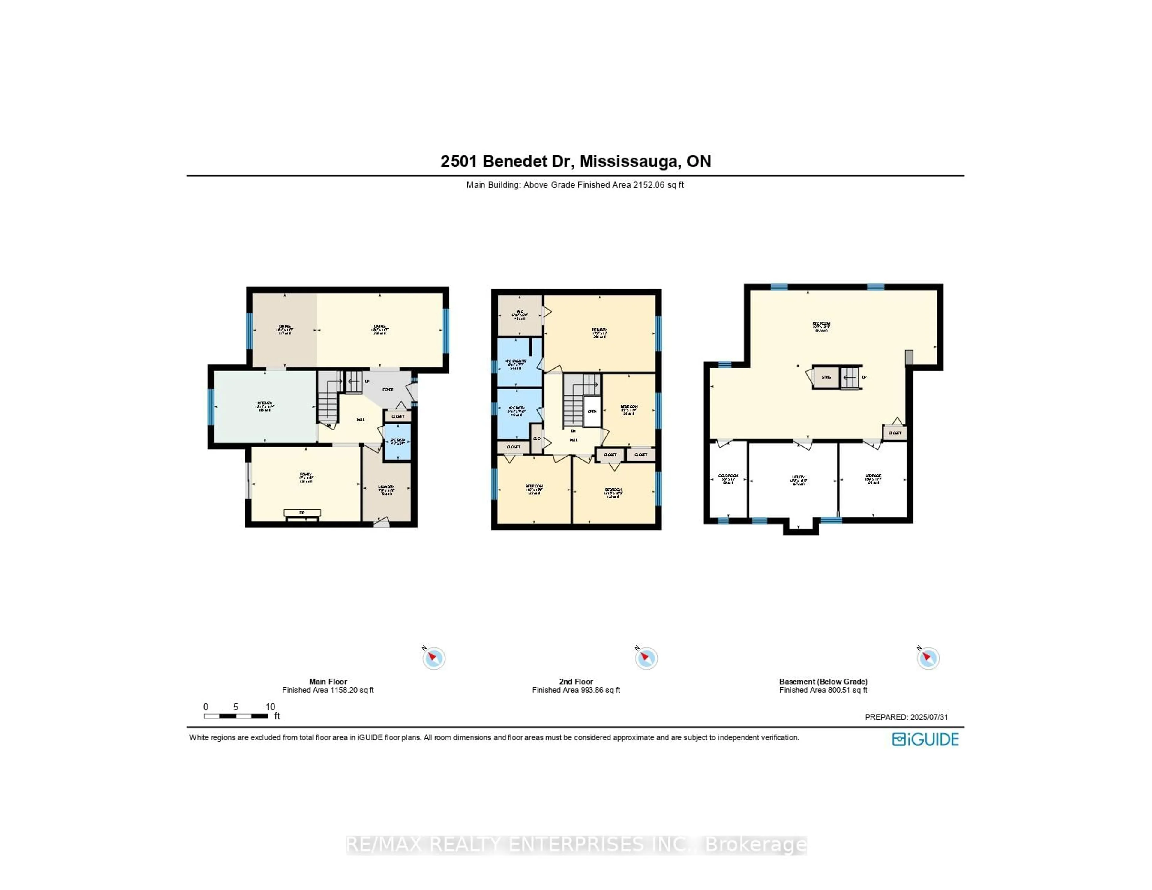 Floor plan for 2501 Benedet Dr, Mississauga Ontario L5J 4H5