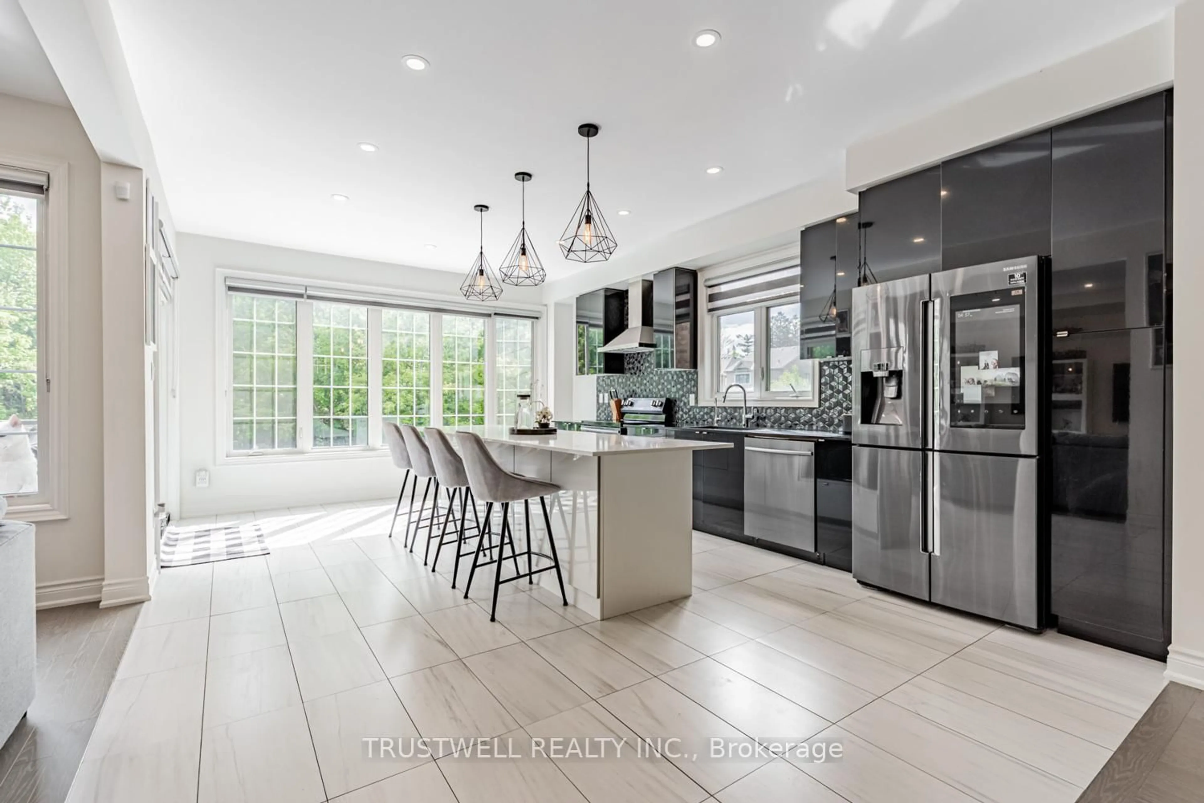 Contemporary kitchen, ceramic/tile floor for 12 Vineyard Dr, Brampton Ontario L6Y 2A5