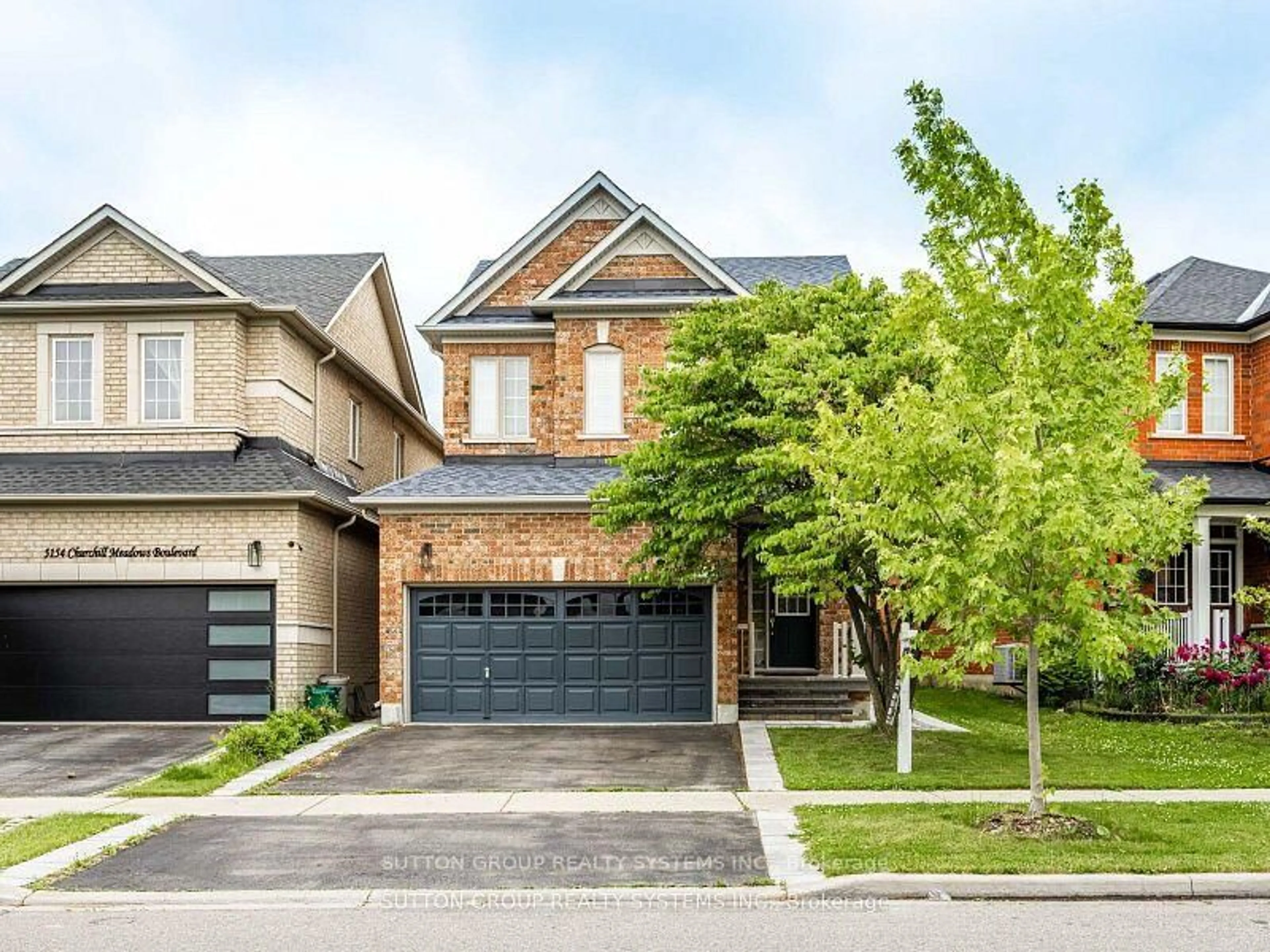 Home with brick exterior material, street for 5158 Churchill Meadows Blvd, Mississauga Ontario L5M 8B7
