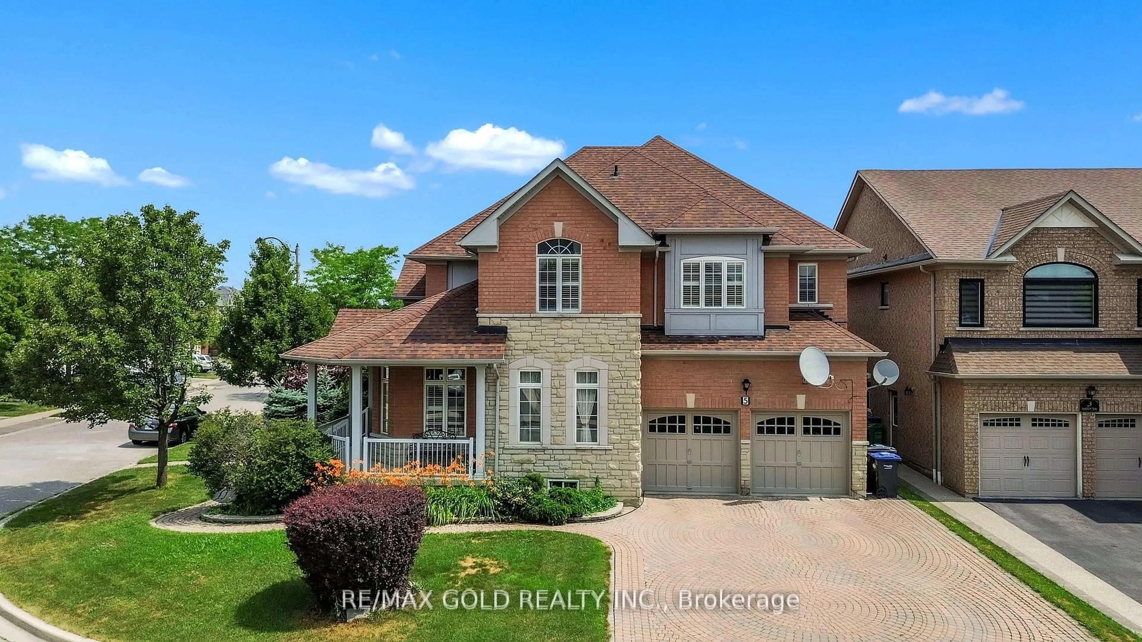 Home with brick exterior material, street for 5 Saddler Ave, Brampton Ontario L6P 2B7