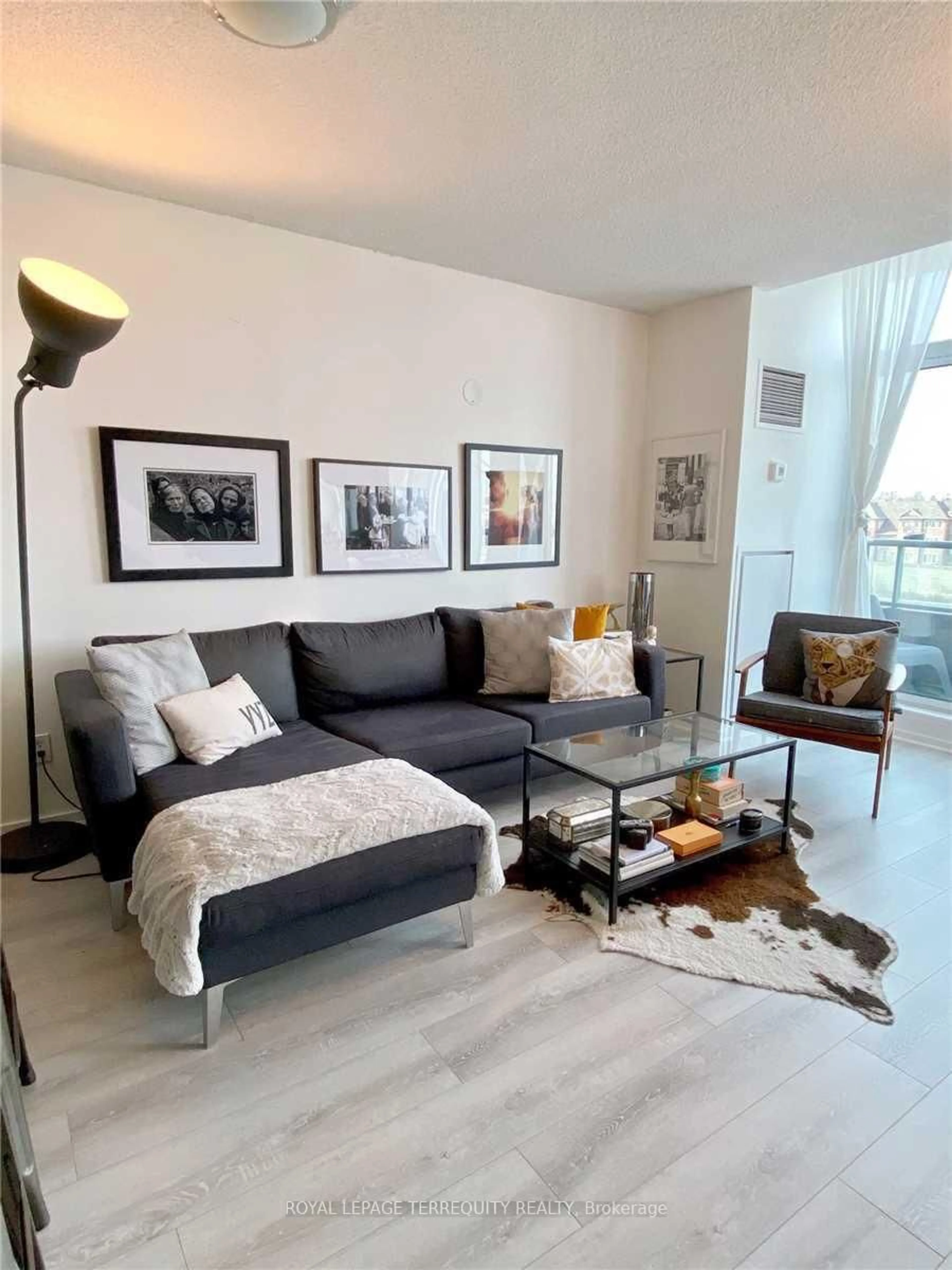 Living room with furniture, unknown for 200 Manitoba St #328, Toronto Ontario M8Y 3Y9