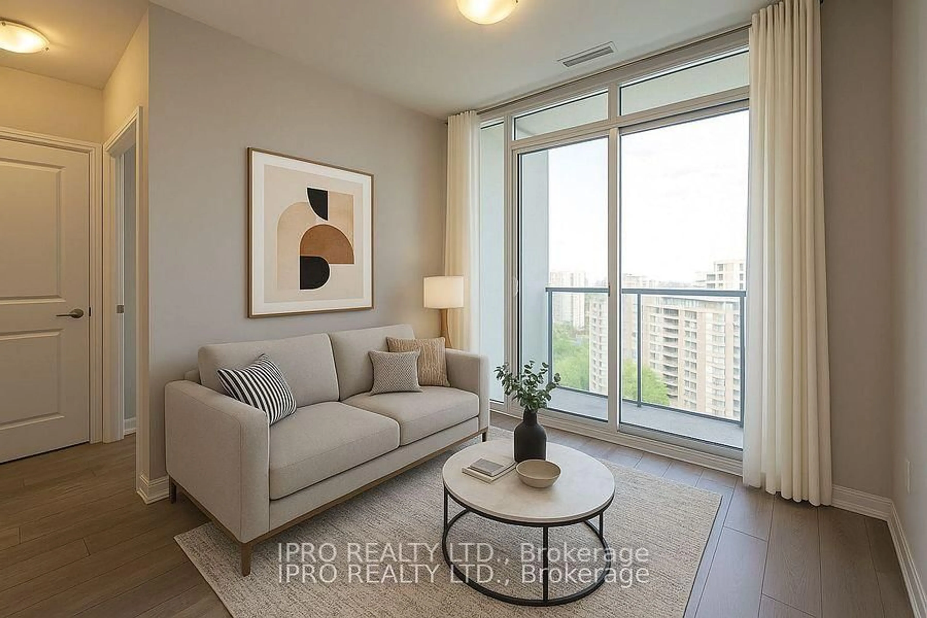 Living room with furniture, unknown for 36 Elm Dr W Dr #2210, Mississauga Ontario L5B 0N3
