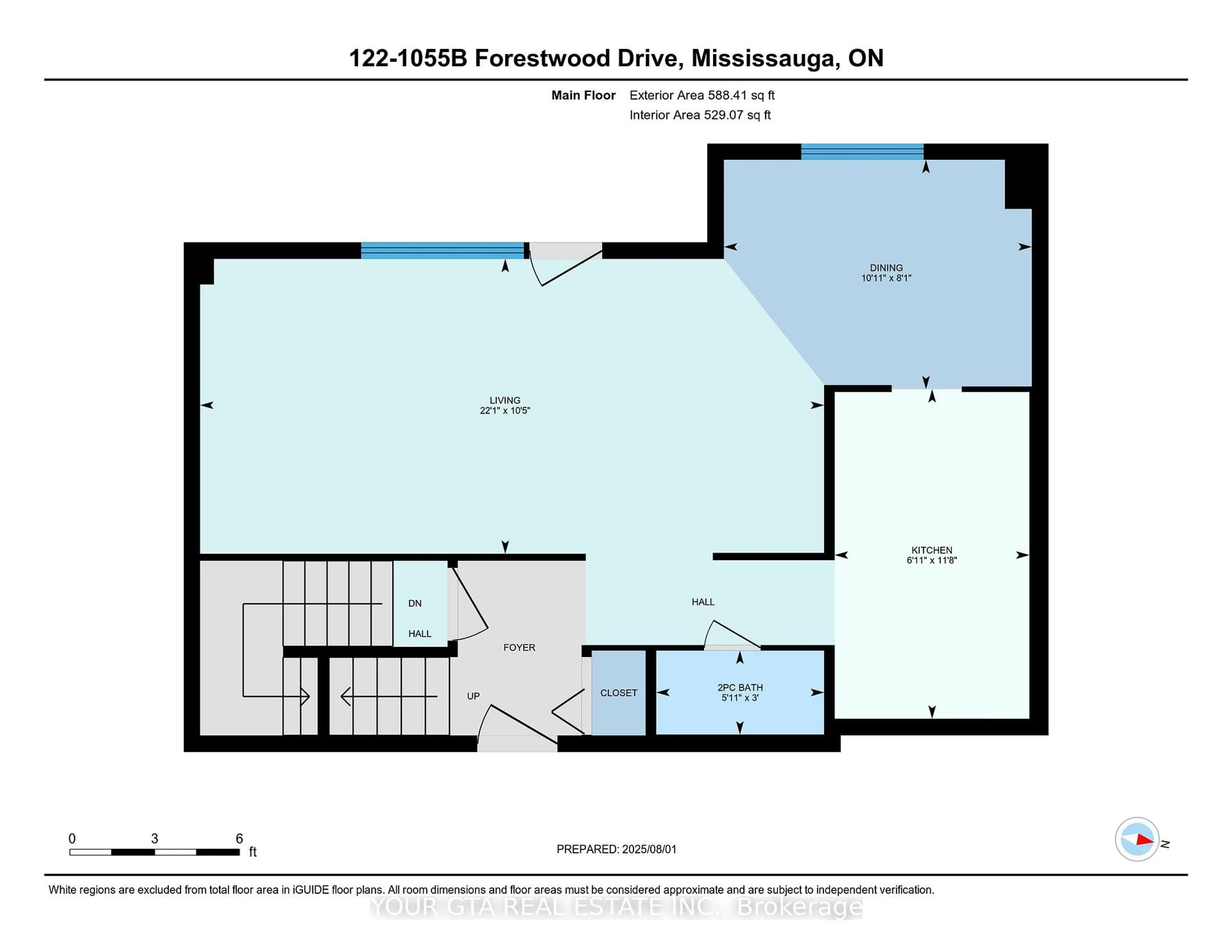 Floor plan for 1055 B Forestwood Dr #122, Mississauga Ontario L5C 2T8
