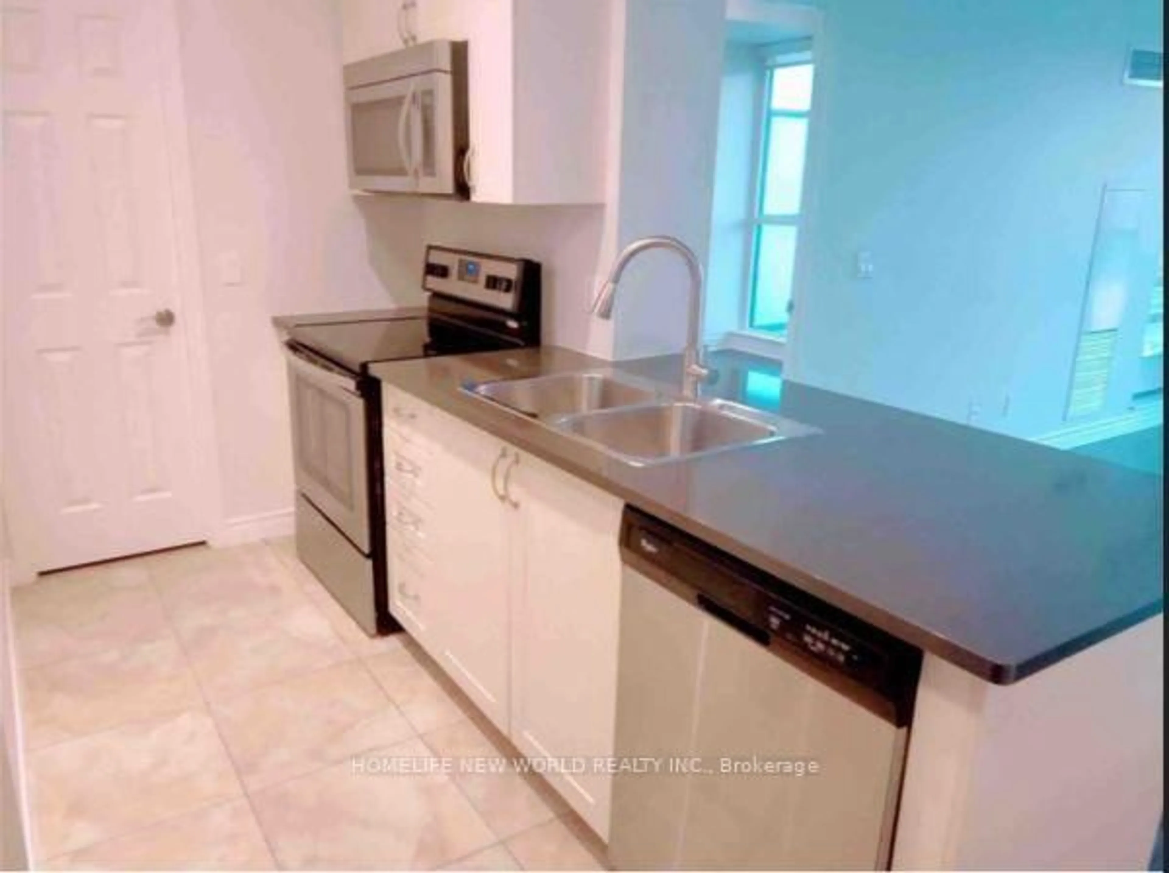 Standard kitchen, ceramic/tile floor for 339 Rathburn Rd #1001, Mississauga Ontario L5B 0K6