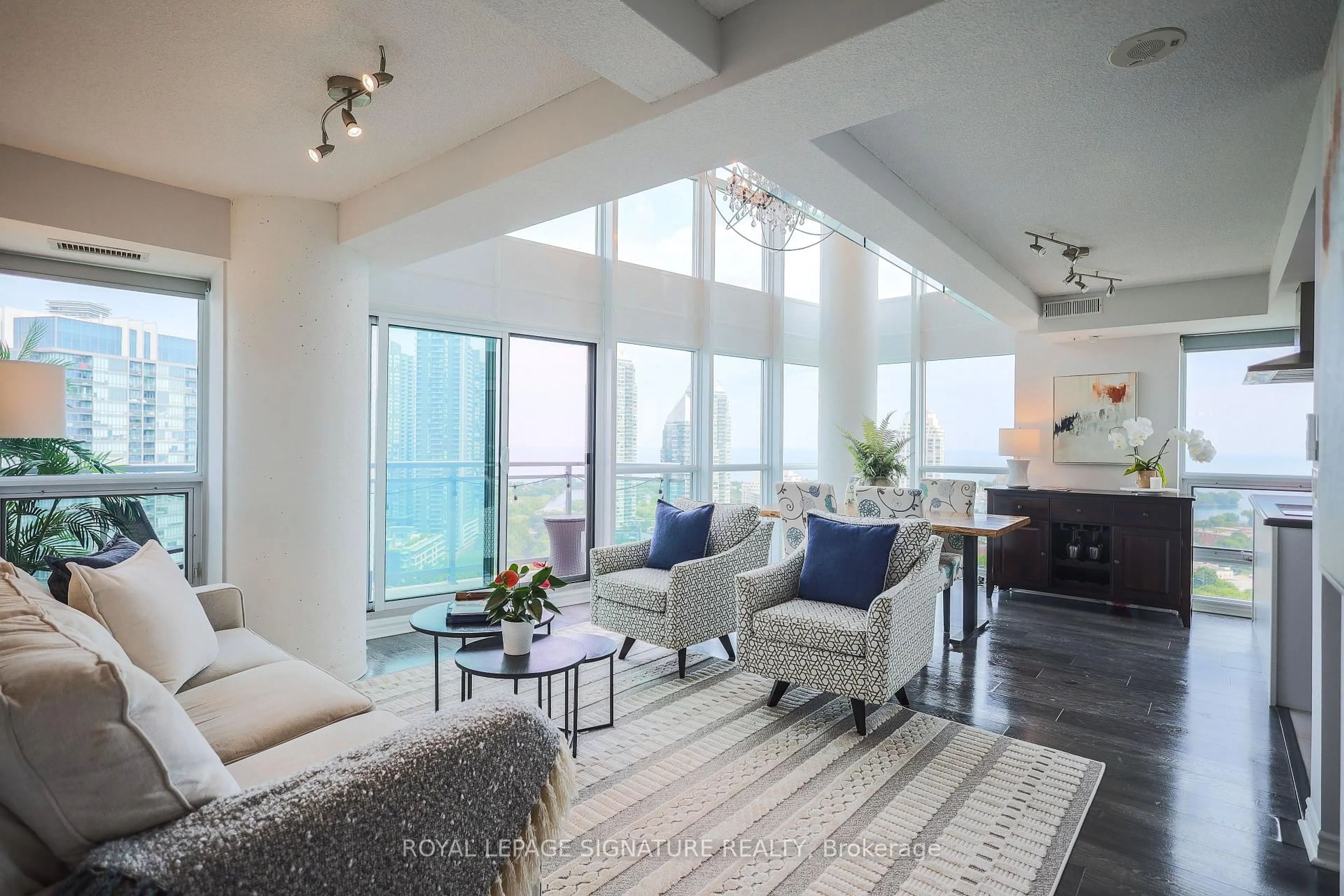 Living room with furniture, unknown for 155 Legion Rd #2304, Toronto Ontario M8Y 0A7