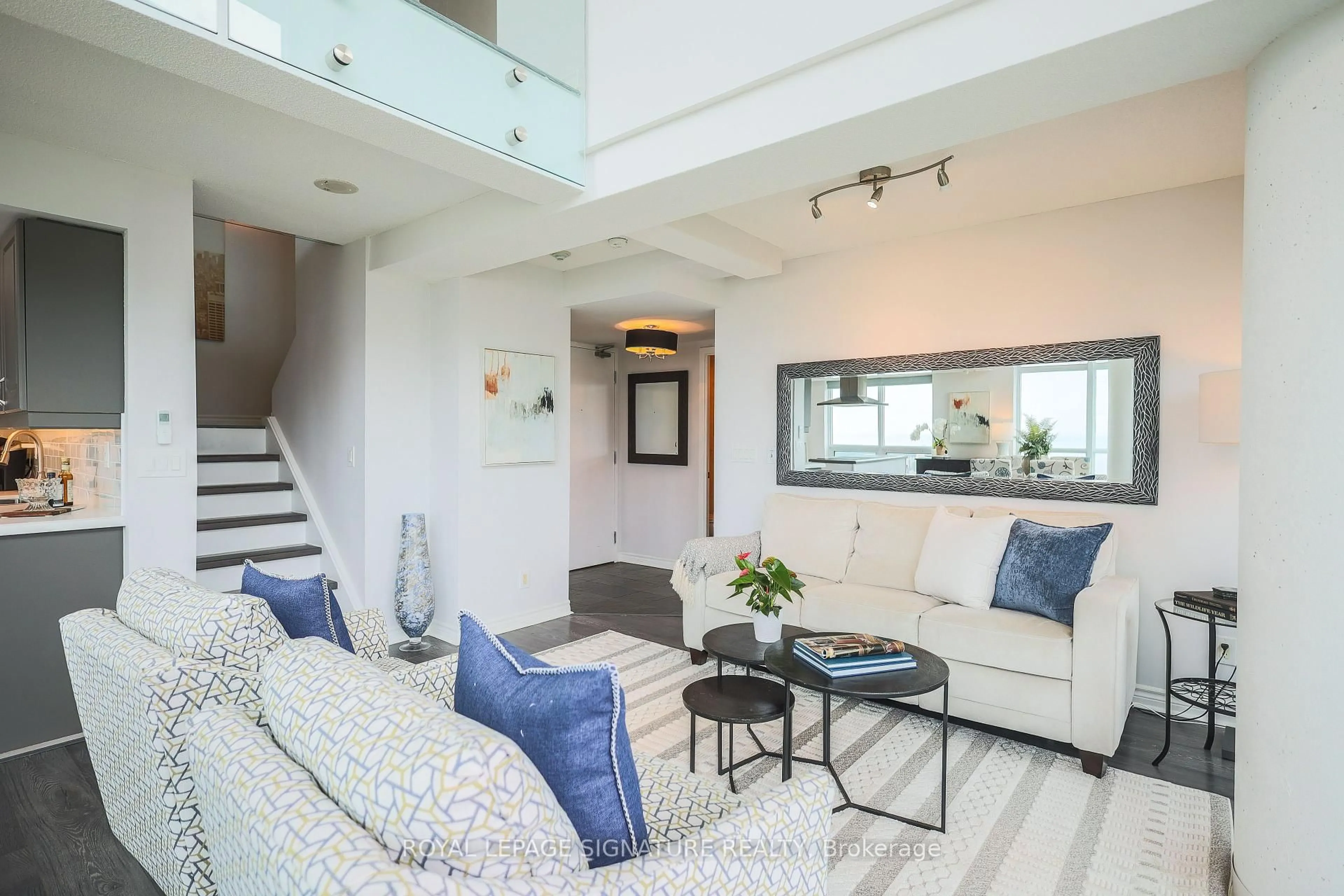 Living room with furniture, unknown for 155 Legion Rd #2304, Toronto Ontario M8Y 0A7