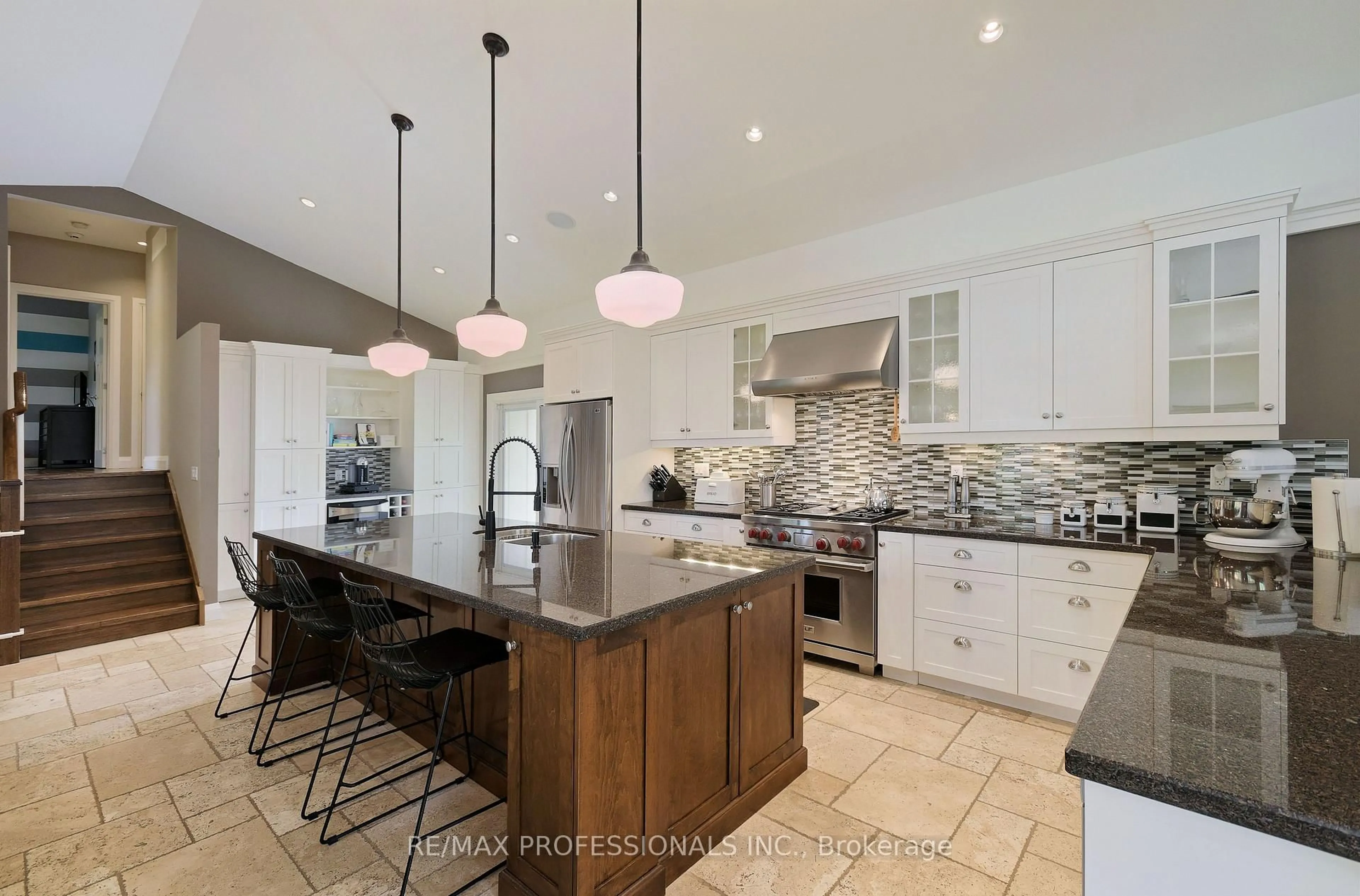 Contemporary kitchen, ceramic/tile floor for 321 Wendy Lane, Oakville Ontario L6L 4P9