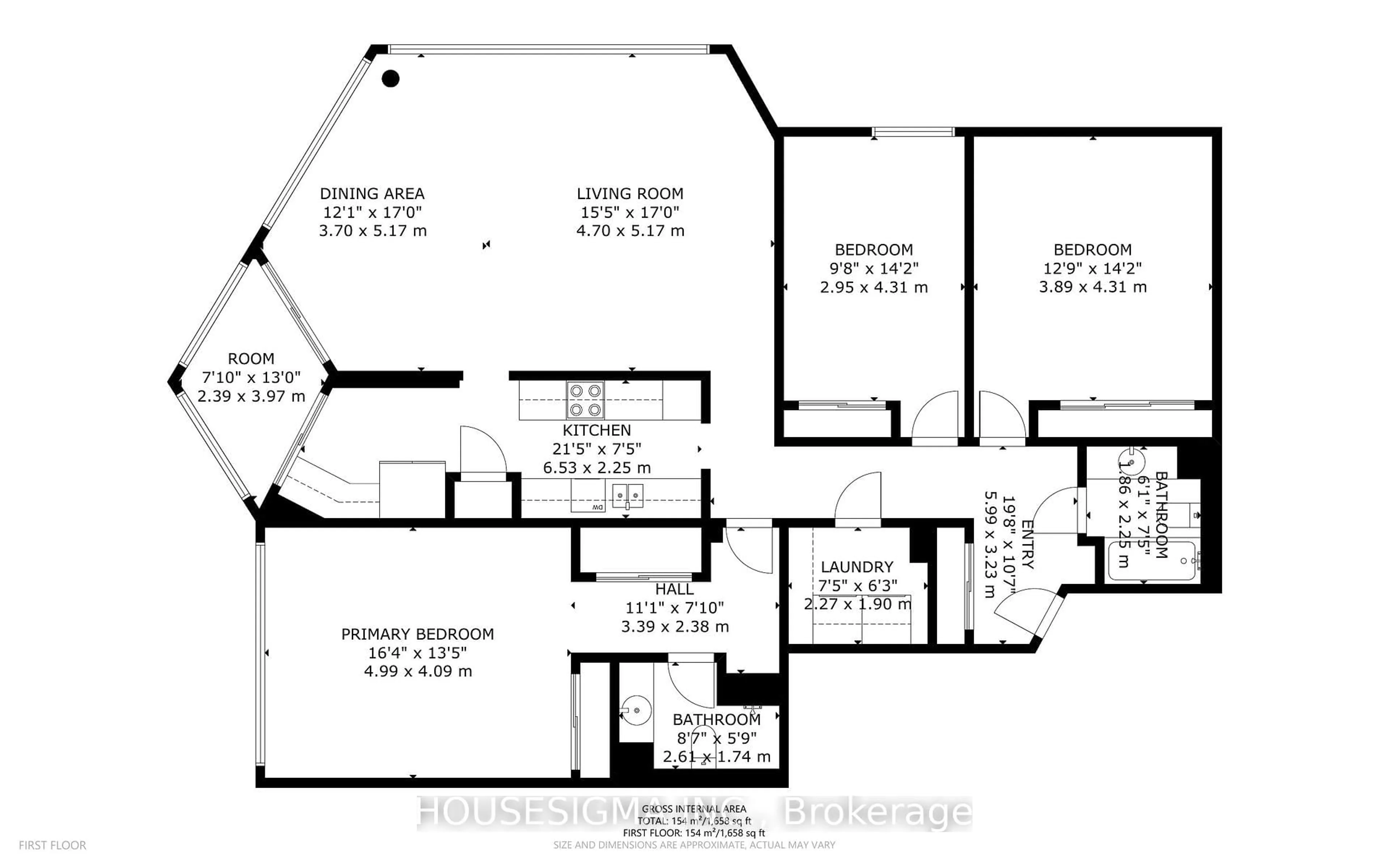 Floor plan for 1300 Bloor St #2010, Mississauga Ontario L4Y 3Z2