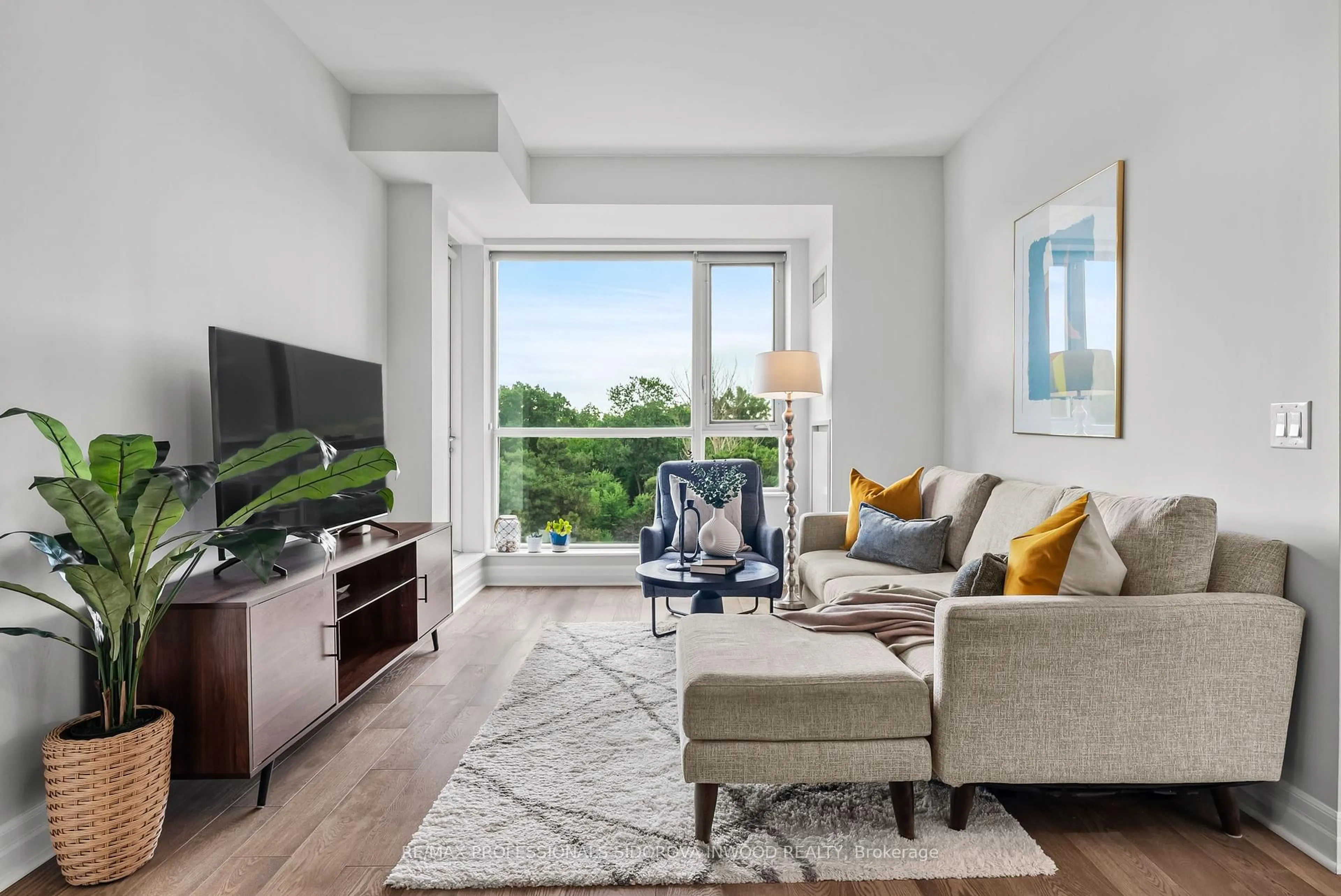 Living room with furniture, unknown for 20 Gothic Ave #414, Toronto Ontario M6P 1T5