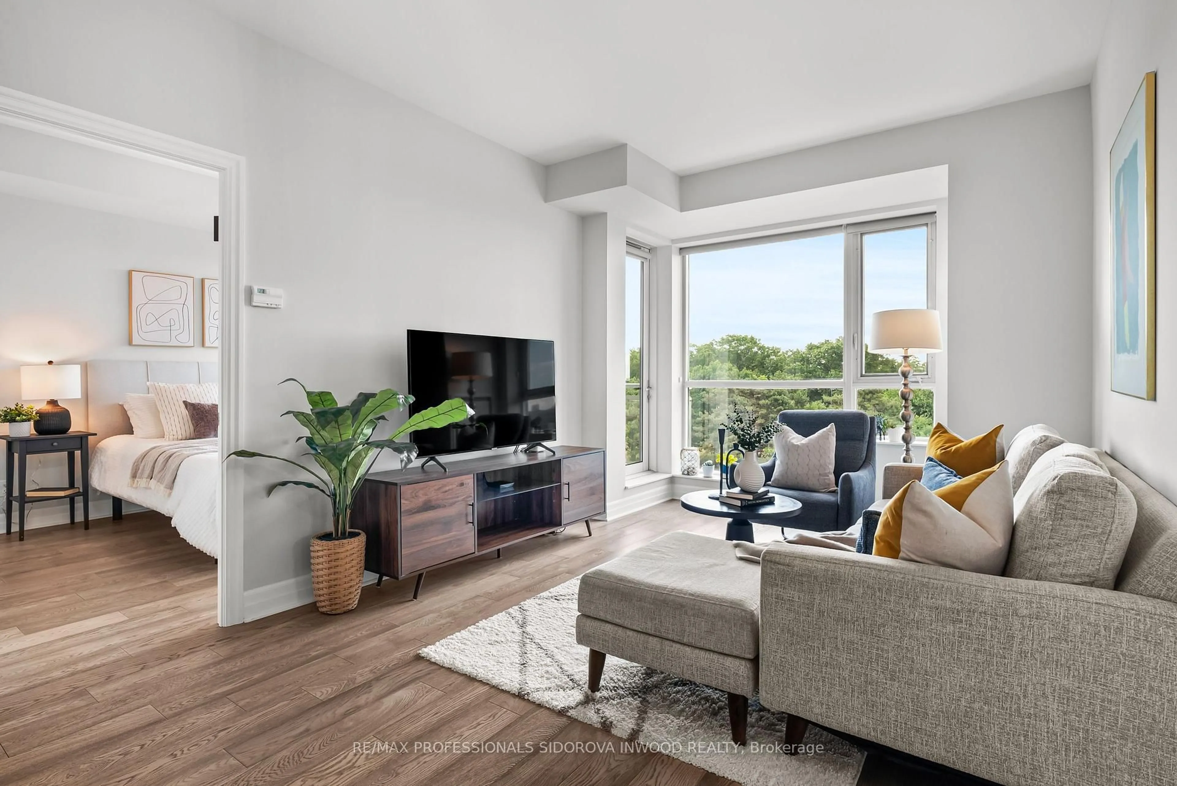 Living room with furniture, unknown for 20 Gothic Ave #414, Toronto Ontario M6P 1T5