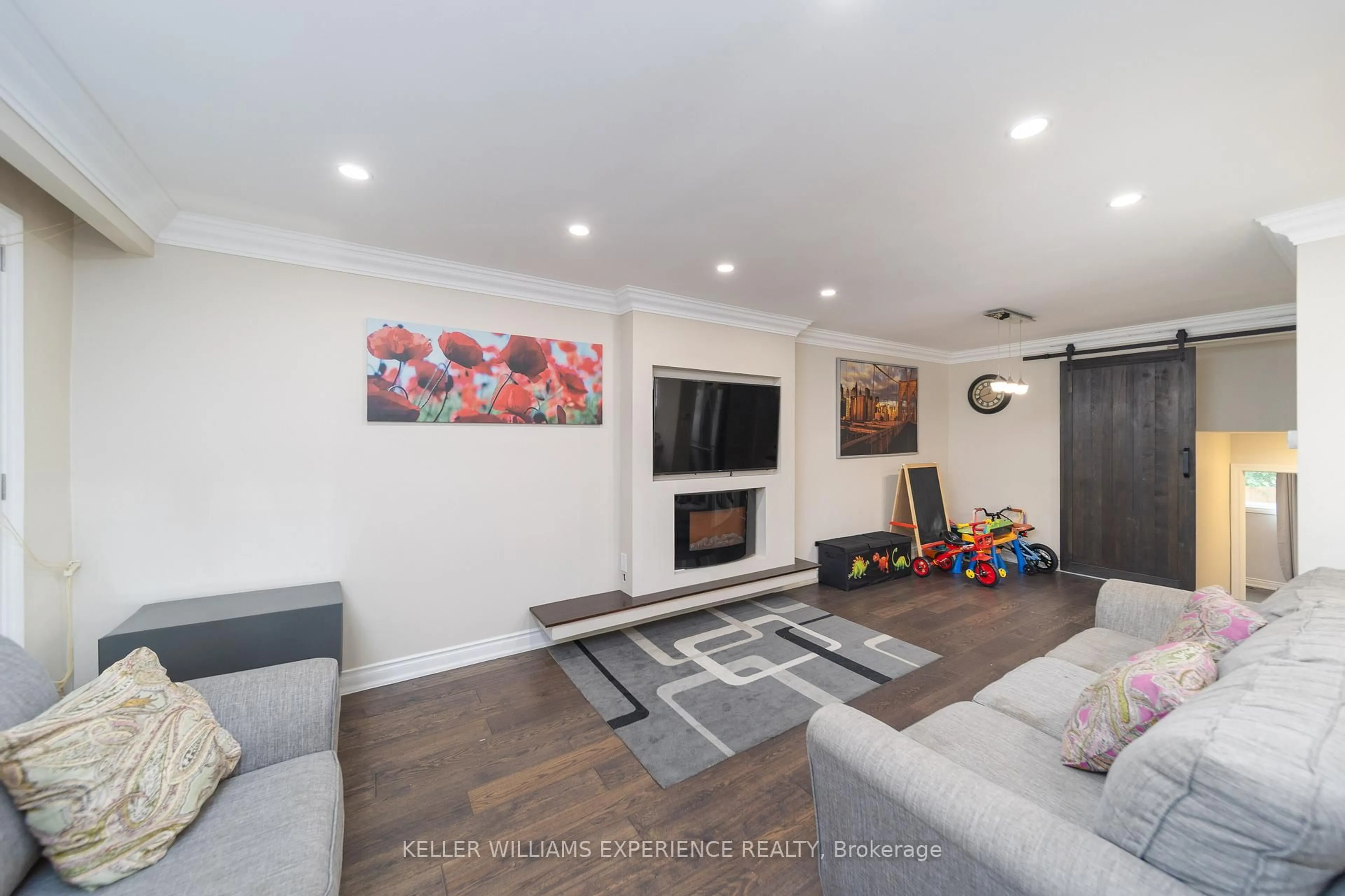 Living room with furniture, unknown for 57 Plunkett Rd, Toronto Ontario M9L 2J4