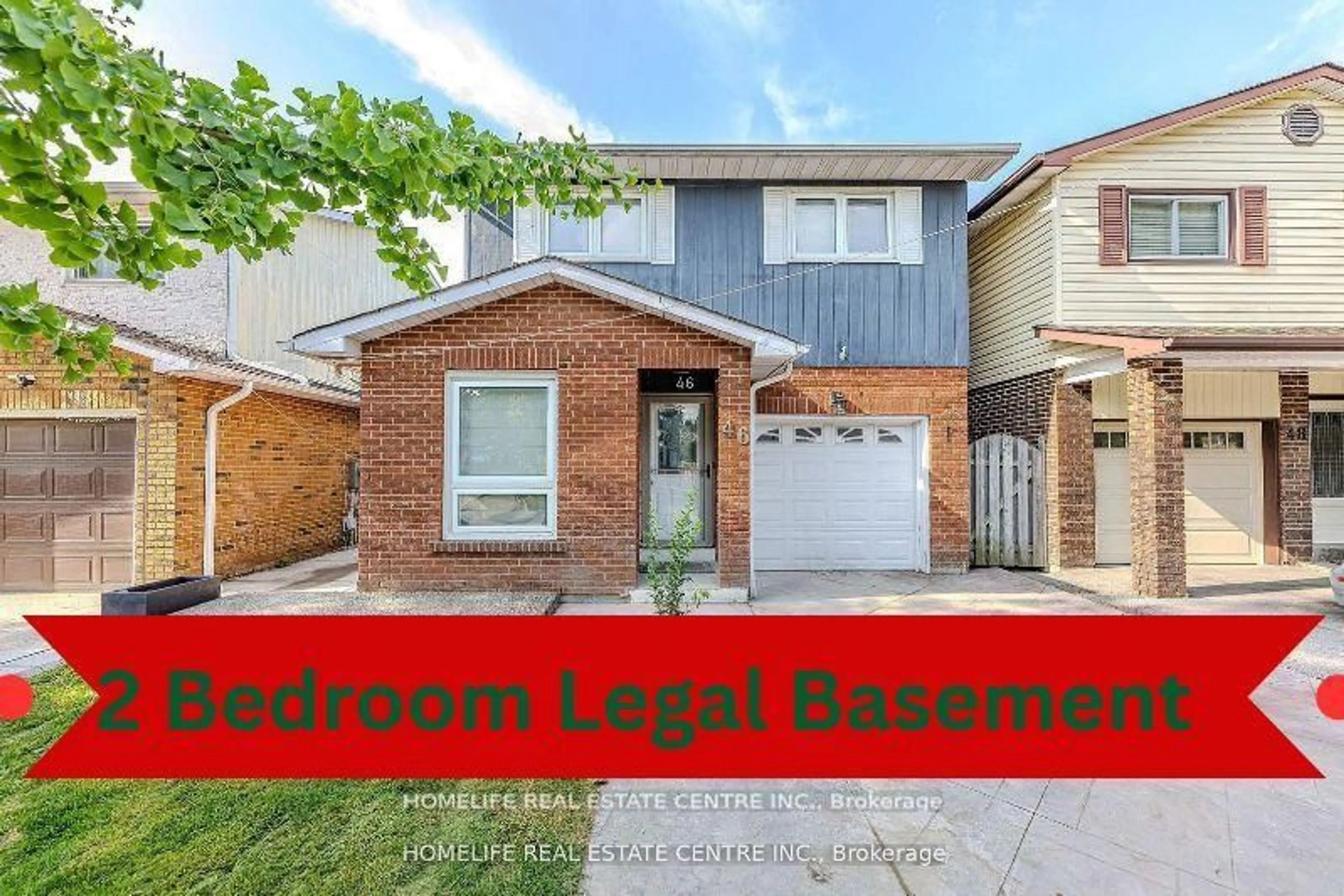 Home with brick exterior material, street for 46 Lady Stewart Blvd, Brampton Ontario L6S 3Y3