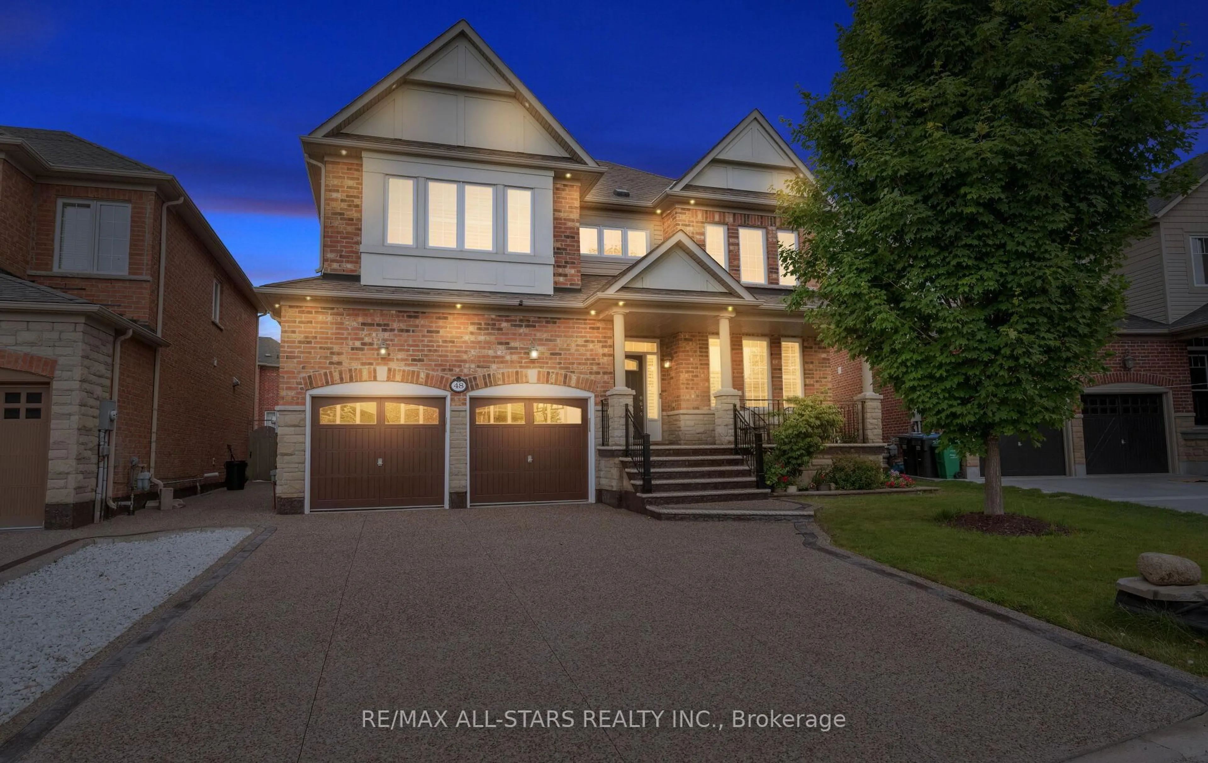 Home with brick exterior material, street for 48 Cottonfield Circ, Caledon Ontario L7C 3N1
