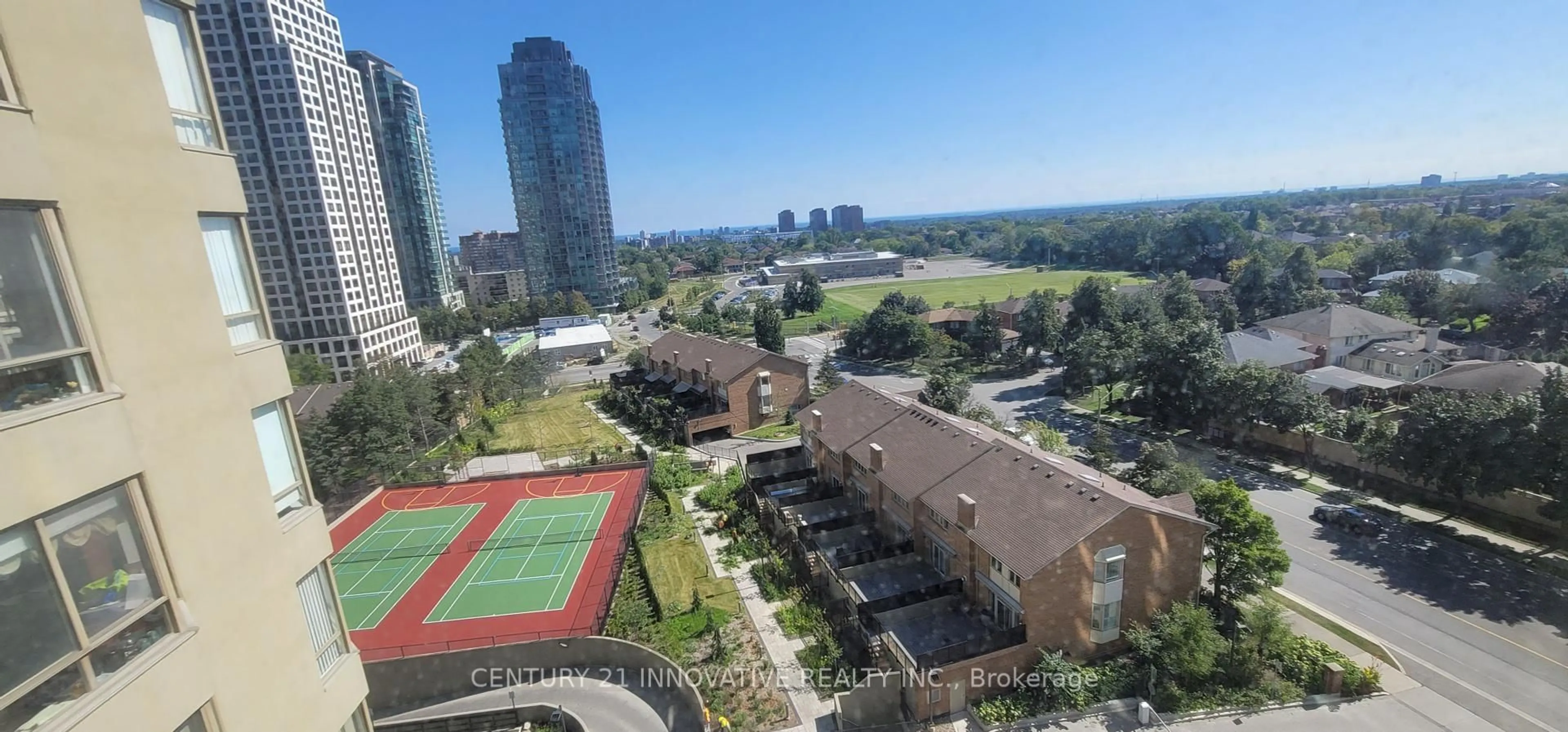 A pic from outside/outdoor area/front of a property/back of a property/a pic from drone, city buildings view from balcony for 3605 Kariya Dr #1012, Mississauga Ontario L5B 3J4
