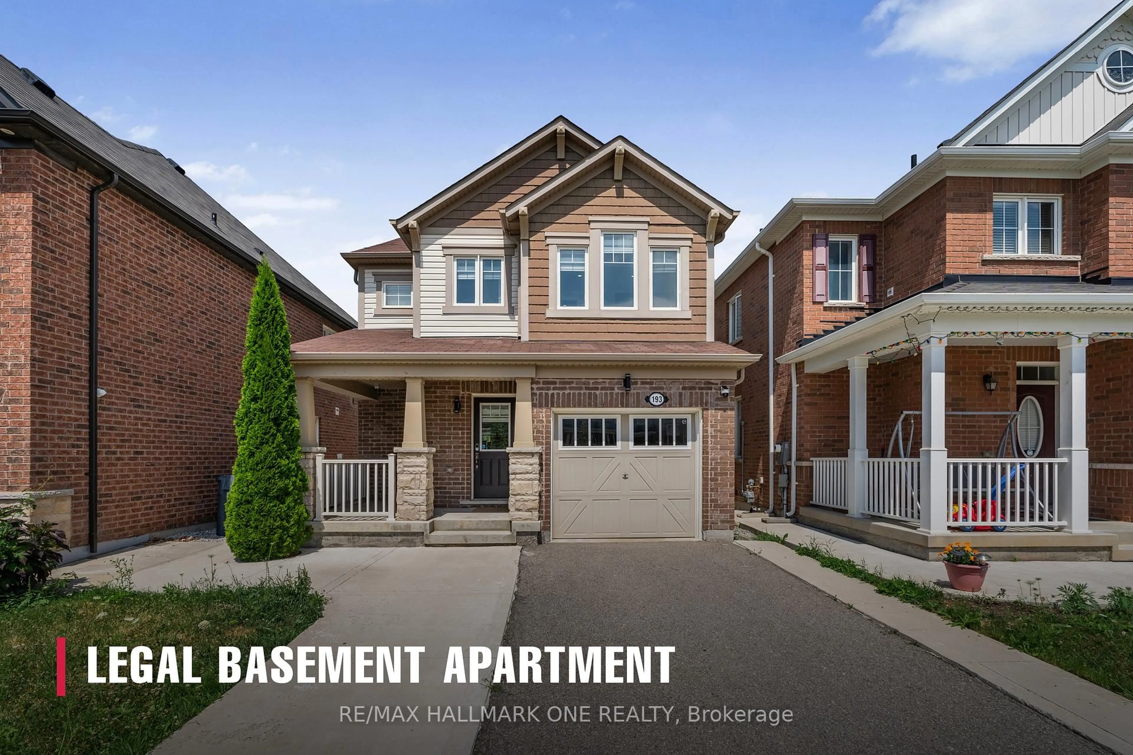 Home with brick exterior material, street for 193 Robert Parkinson Dr, Brampton Ontario L7A 0G3