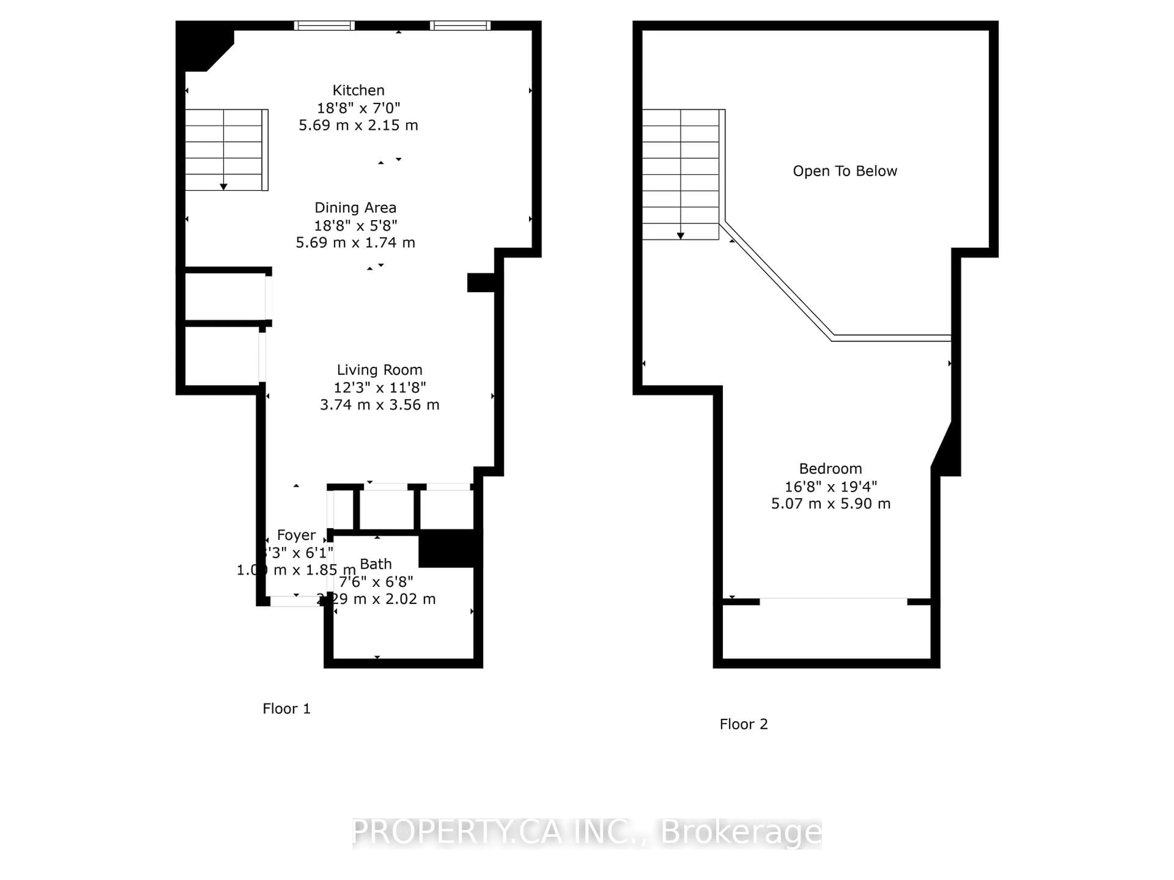 Floor plan for 27 Brock Ave #203, Toronto Ontario M6K 2K9