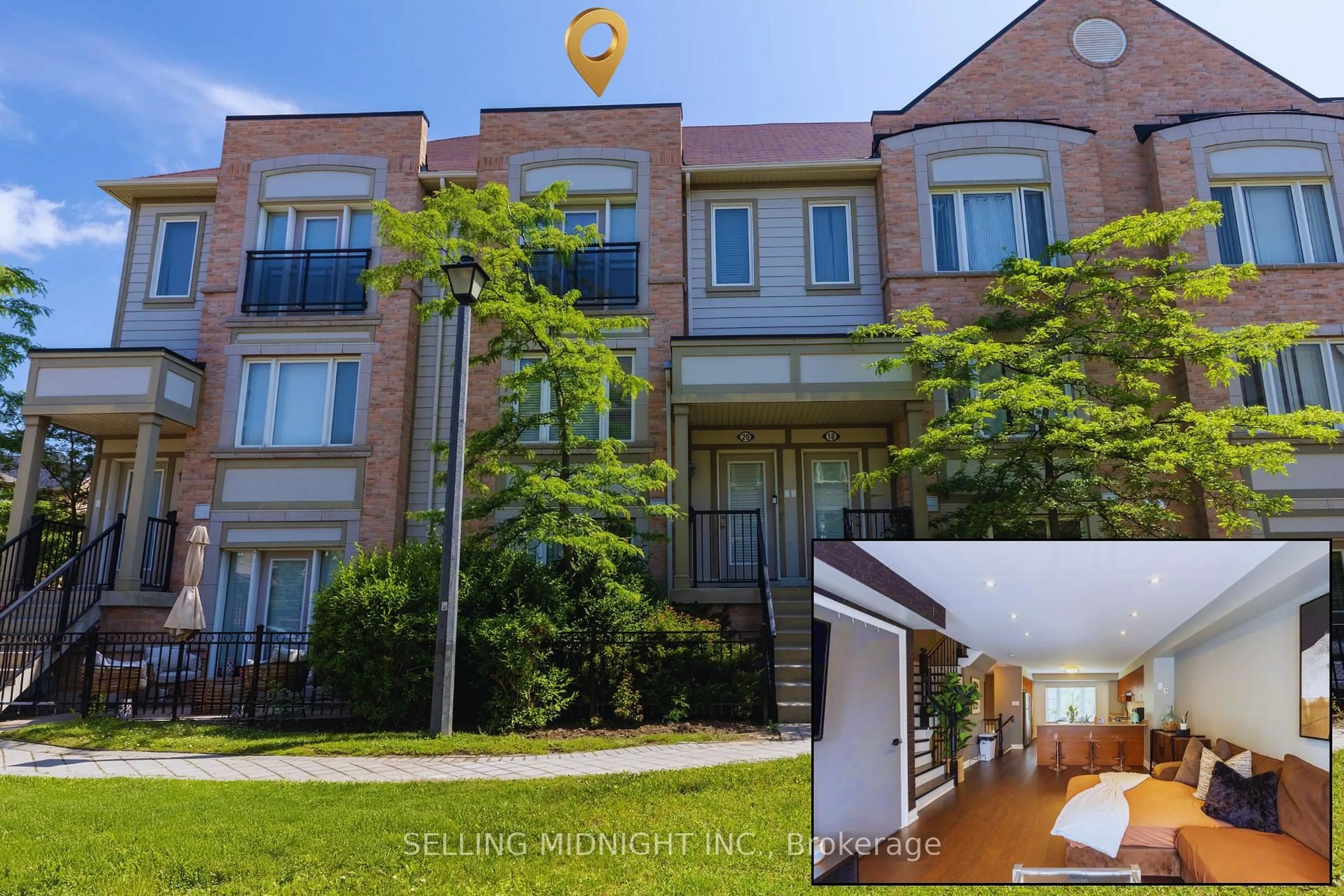 A pic from outside/outdoor area/front of a property/back of a property/a pic from drone, unknown for 5650 Winston Churchill Blvd #20, Mississauga Ontario L5M 0L8