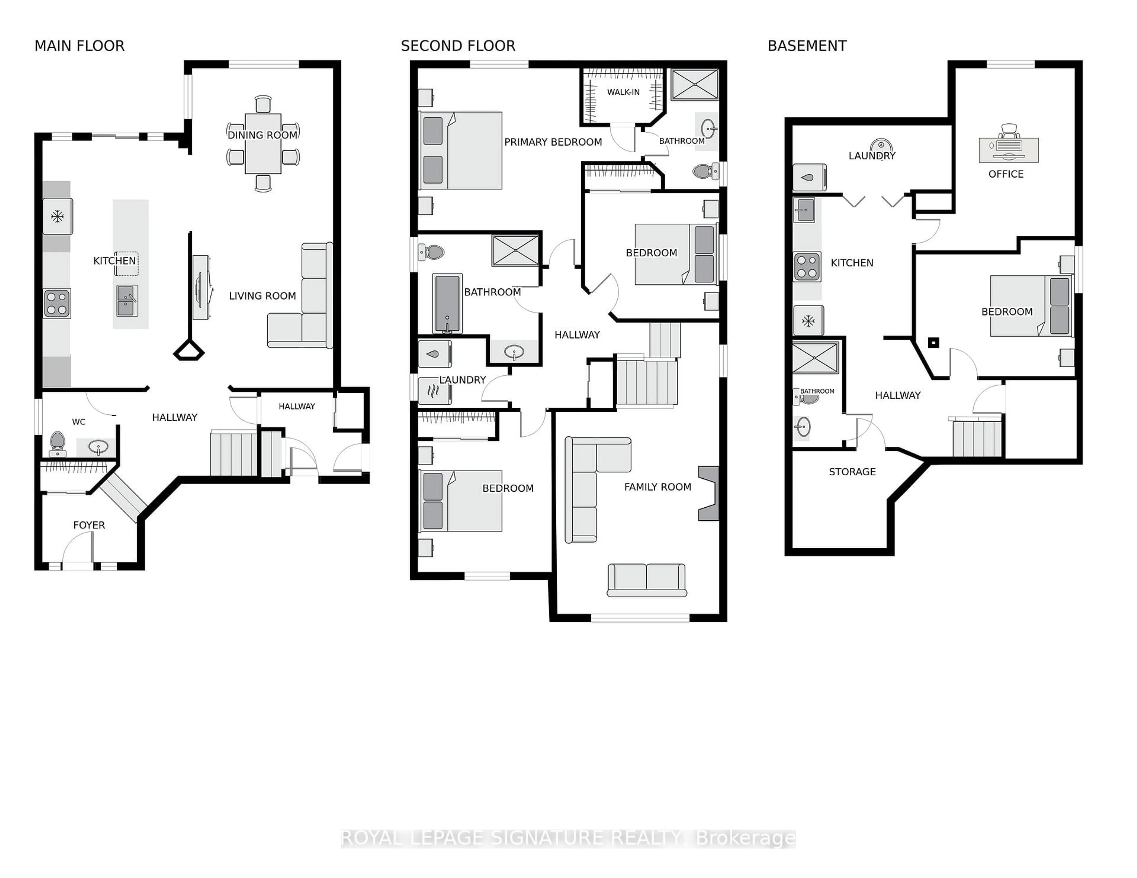 Floor plan for 3605 The Credit Woodlands, Mississauga Ontario L5C 2K8