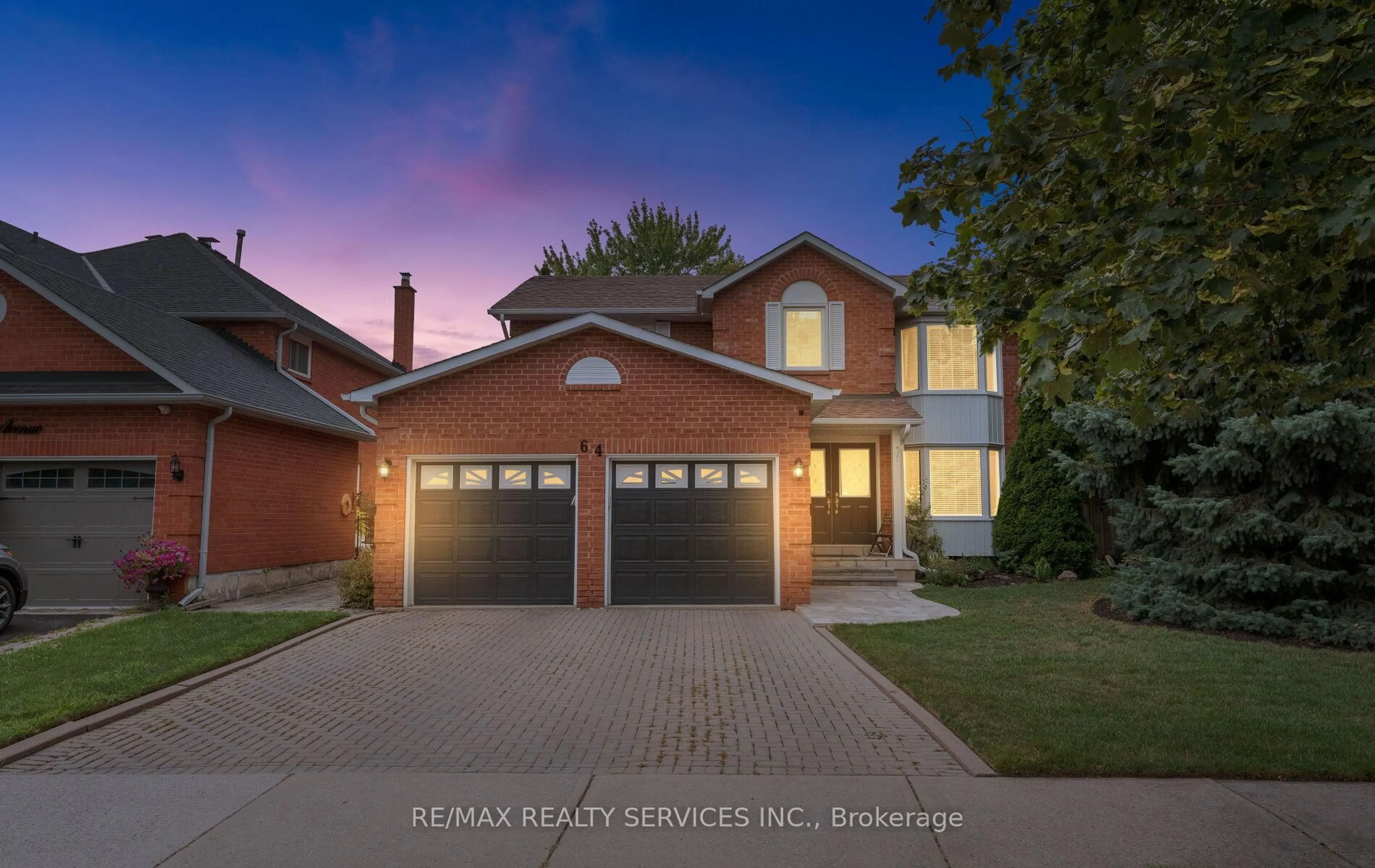 Home with brick exterior material, street for 64 Burgby Ave, Brampton Ontario L6X 3A4
