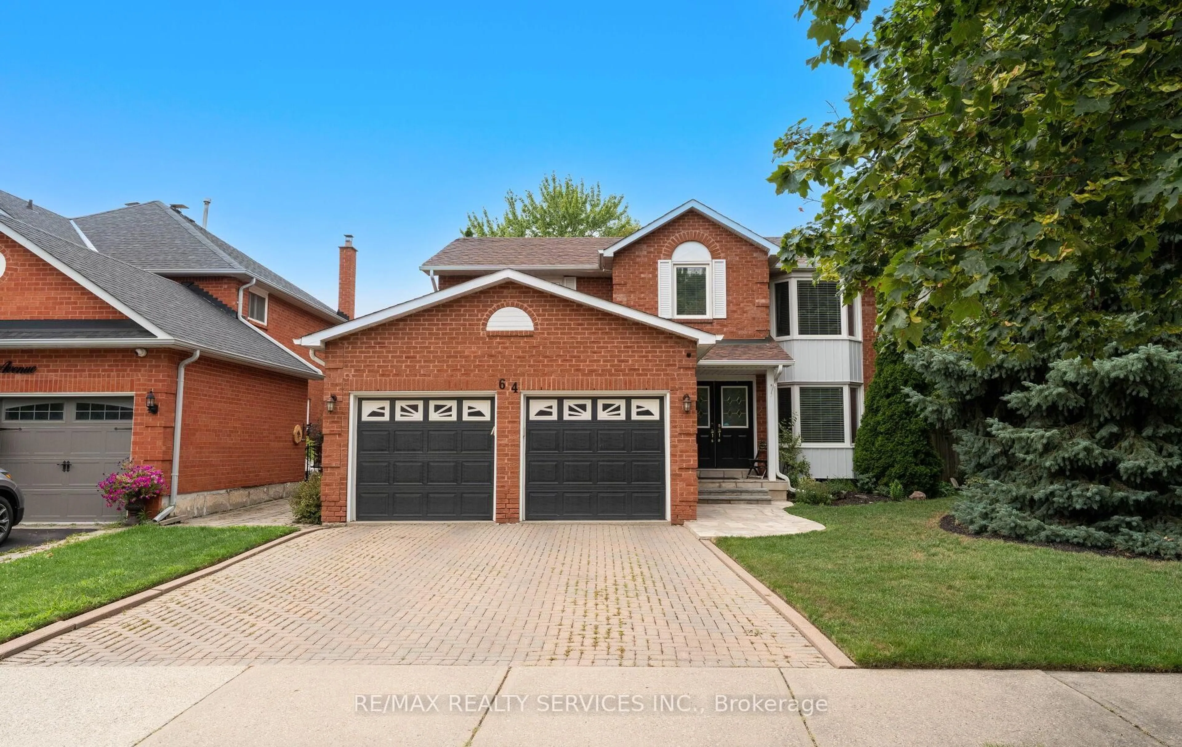 Home with brick exterior material, street for 64 Burgby Ave, Brampton Ontario L6X 3A4
