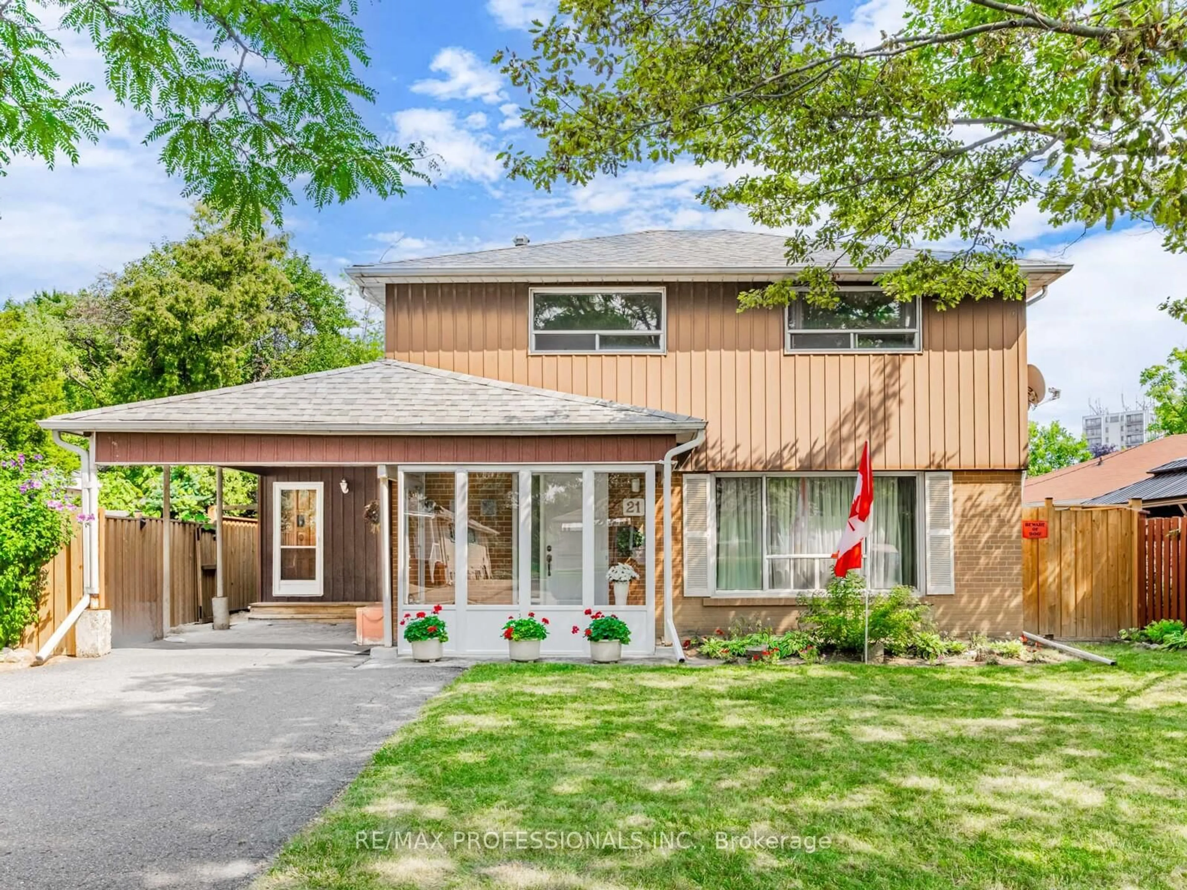 Home with brick exterior material, street for 21 Waterbury Dr, Toronto Ontario M9R 3X8