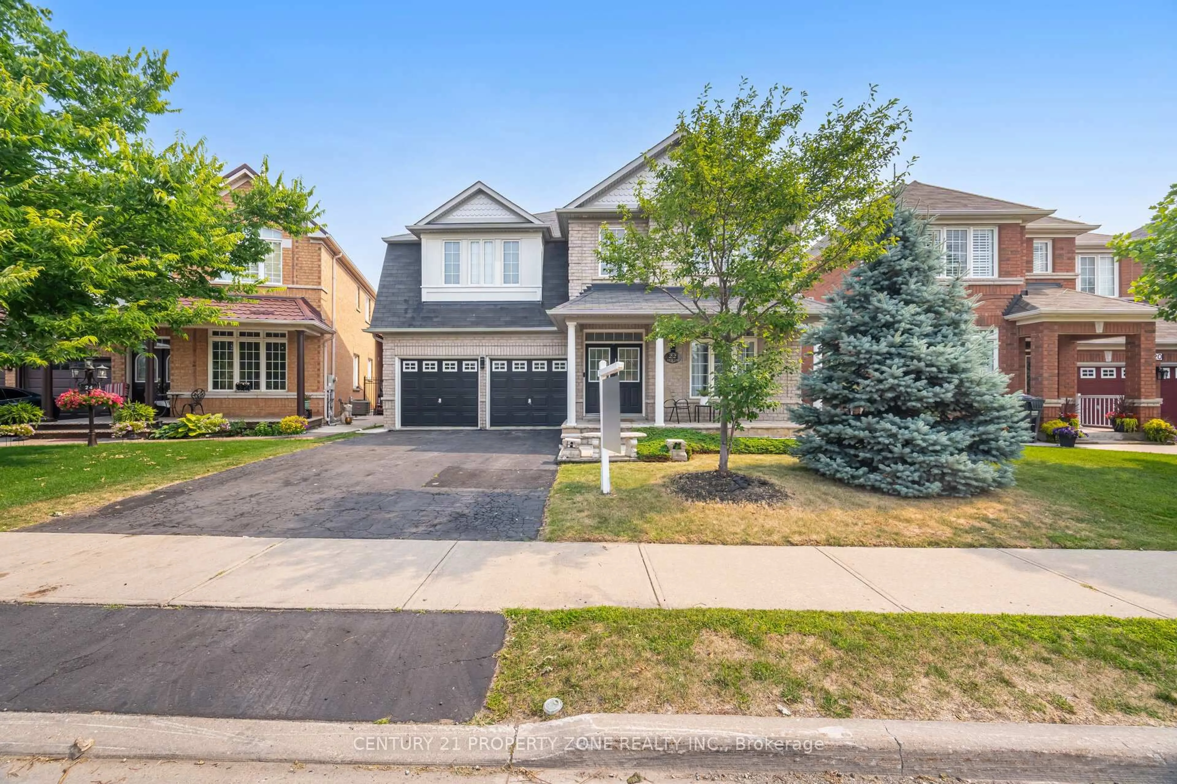 Home with brick exterior material, street for 22 Lucky Lane, Brampton Ontario L6R 3M3