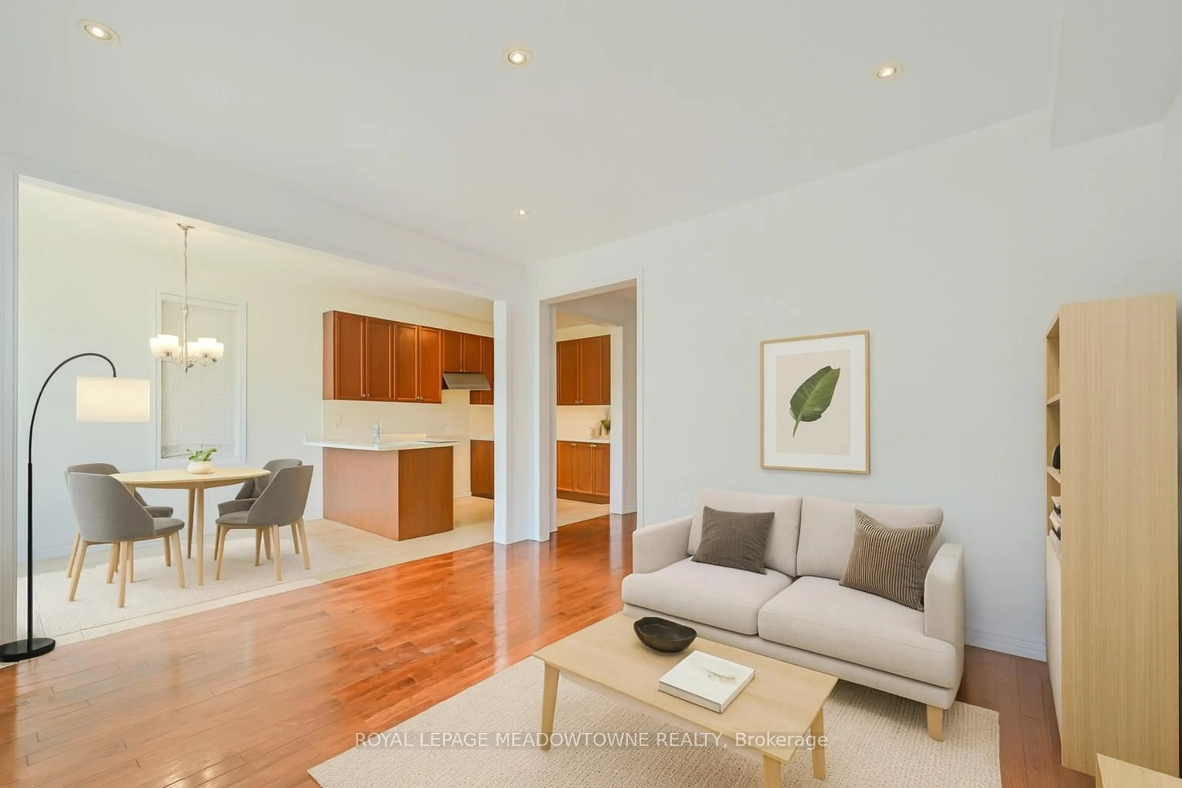 Living room with furniture, wood/laminate floor for 330 Giddings Cres, Milton Ontario L9T 7A4