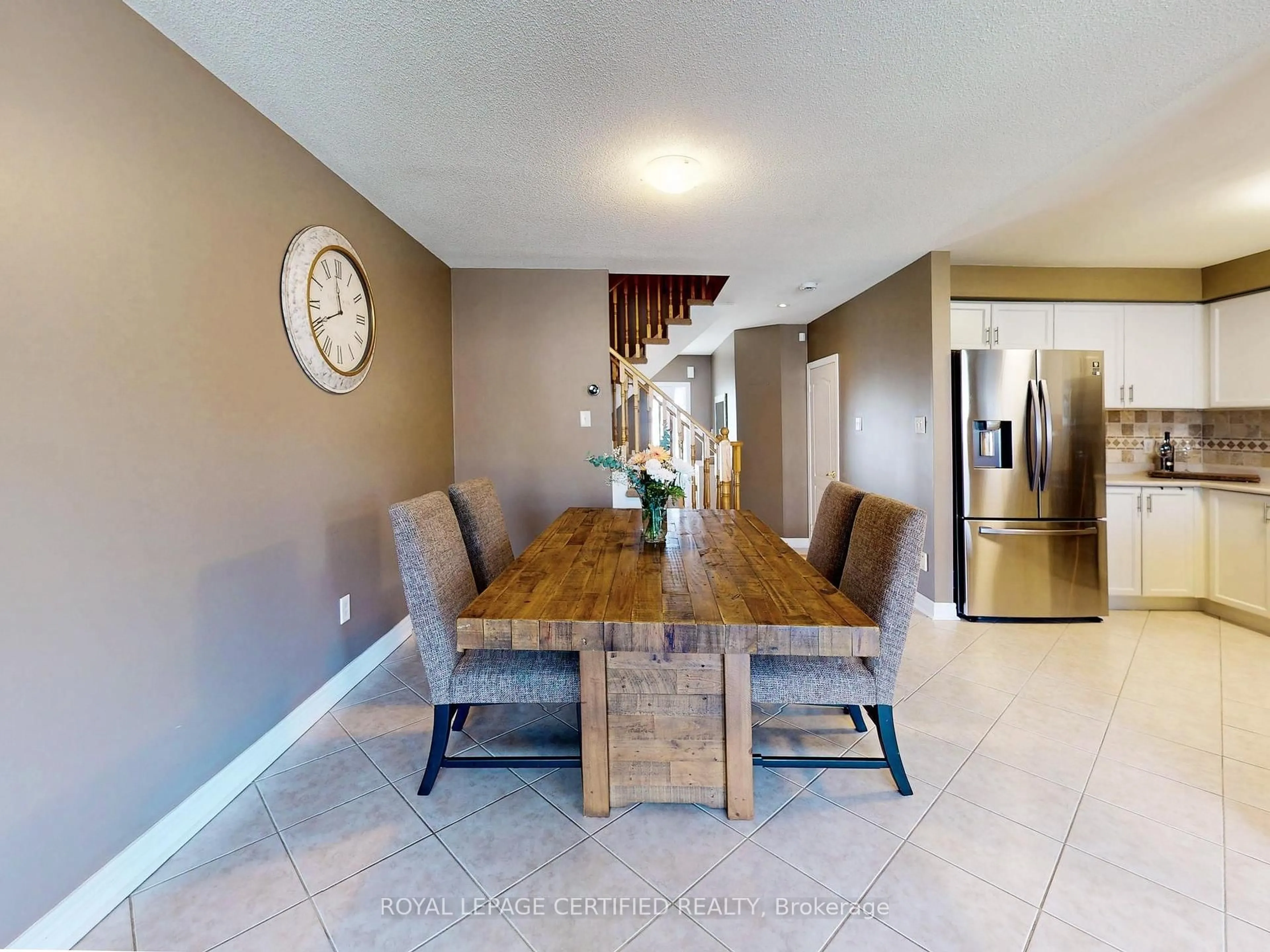 Dining room, ceramic/tile floor for 36 Aida Crt, Caledon Ontario L7E 2G8