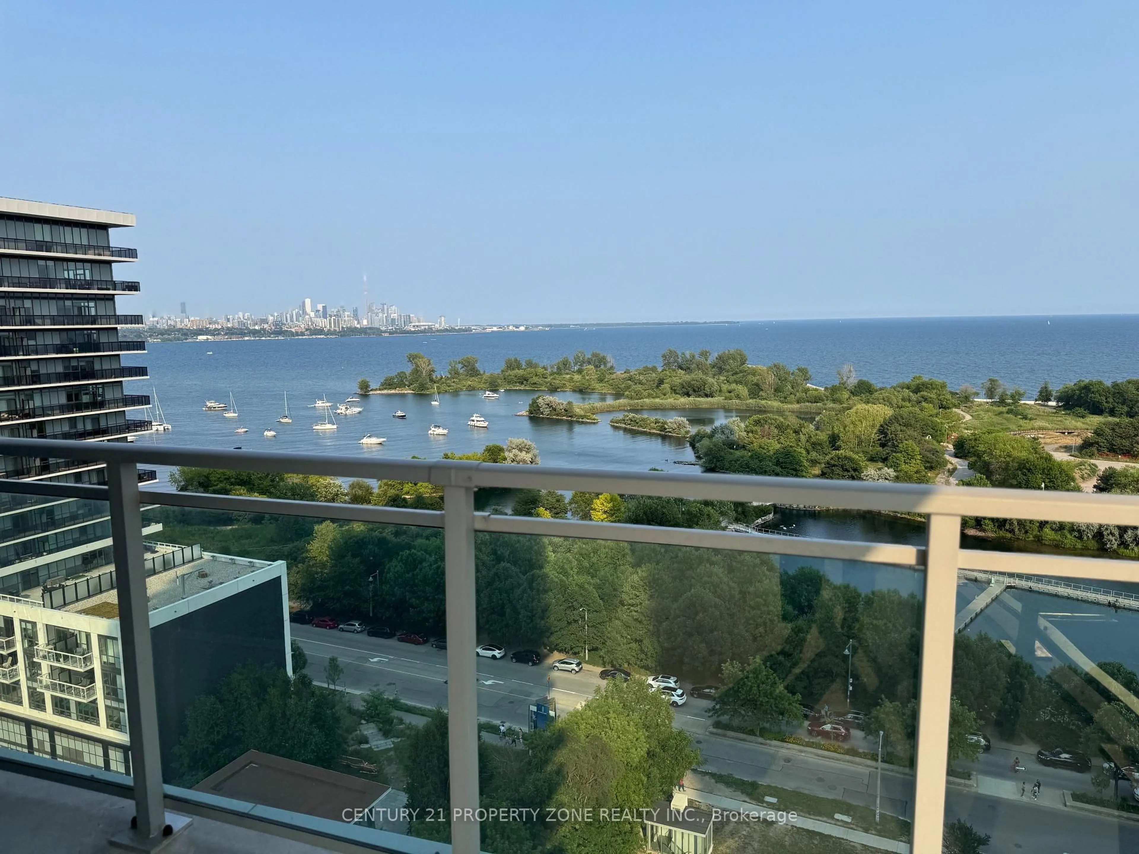 Balcony in the apartment, water/lake/river/ocean view for 33 Shore Breeze Dr #1310, Toronto Ontario M8V 0G1