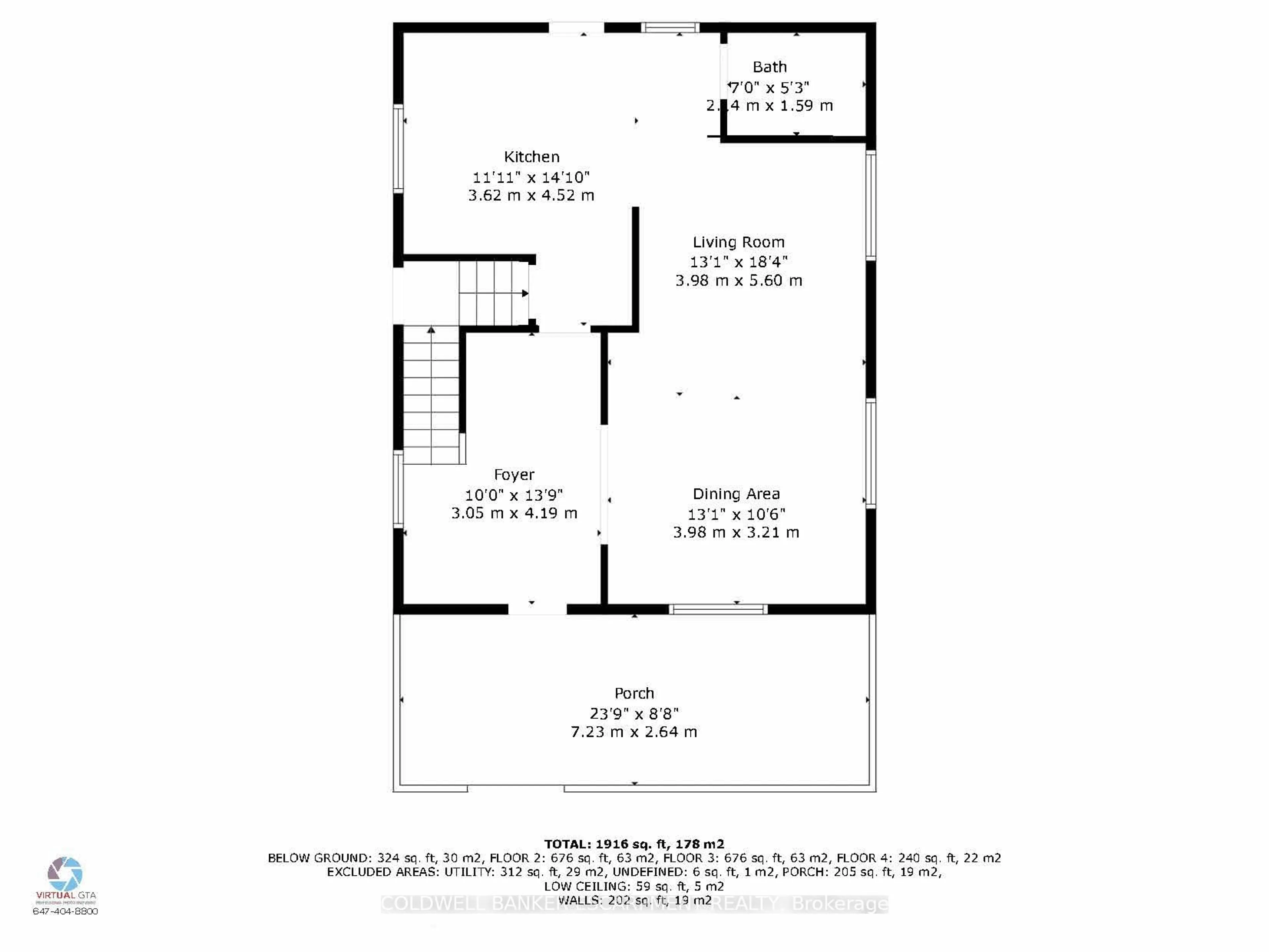 Floor plan for 44 Church St, Halton Hills Ontario L7J 1K5