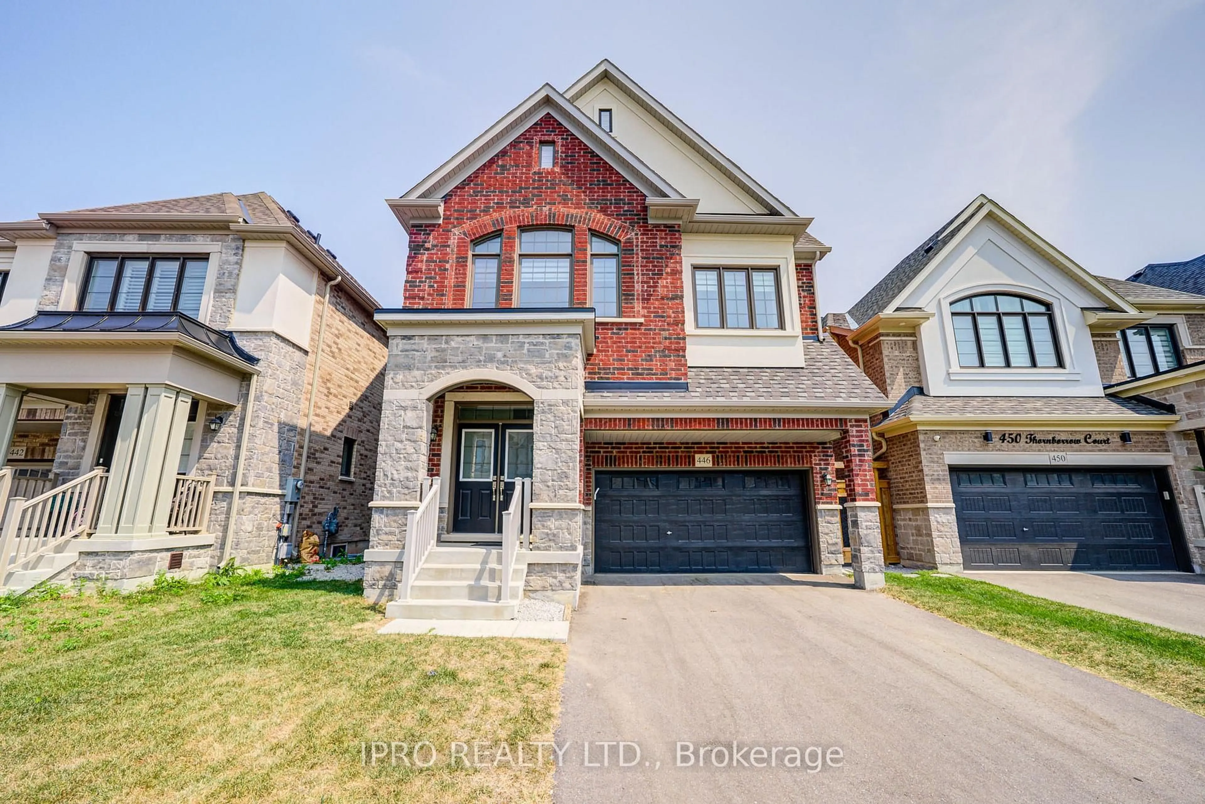 Home with brick exterior material, street for 446 Thornborrow Crt, Milton Ontario L9T 1T4