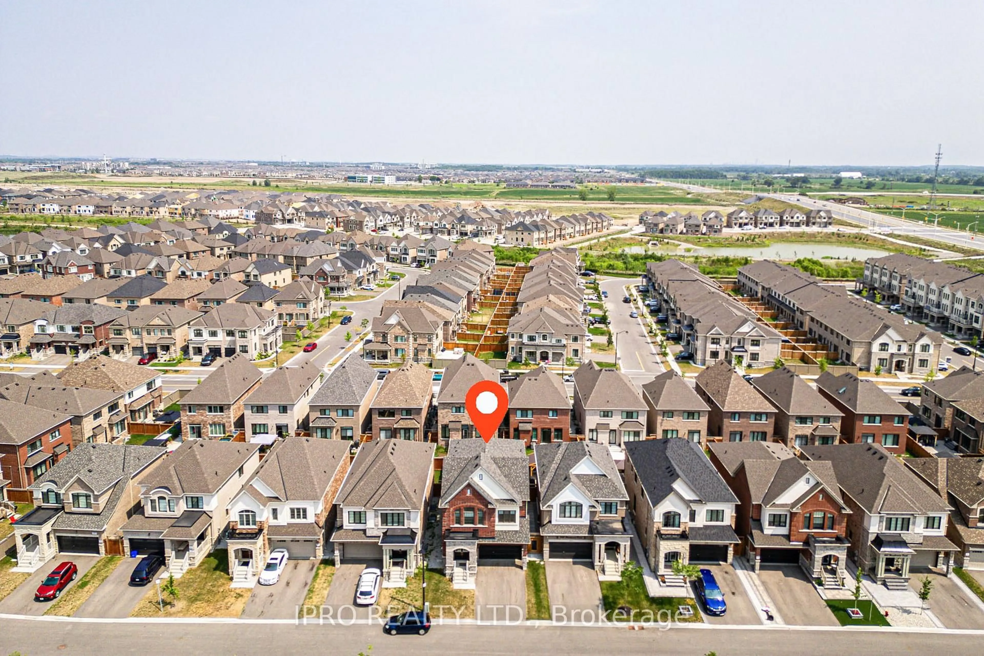 A pic from outside/outdoor area/front of a property/back of a property/a pic from drone, city buildings view from balcony for 446 Thornborrow Crt, Milton Ontario L9T 1T4