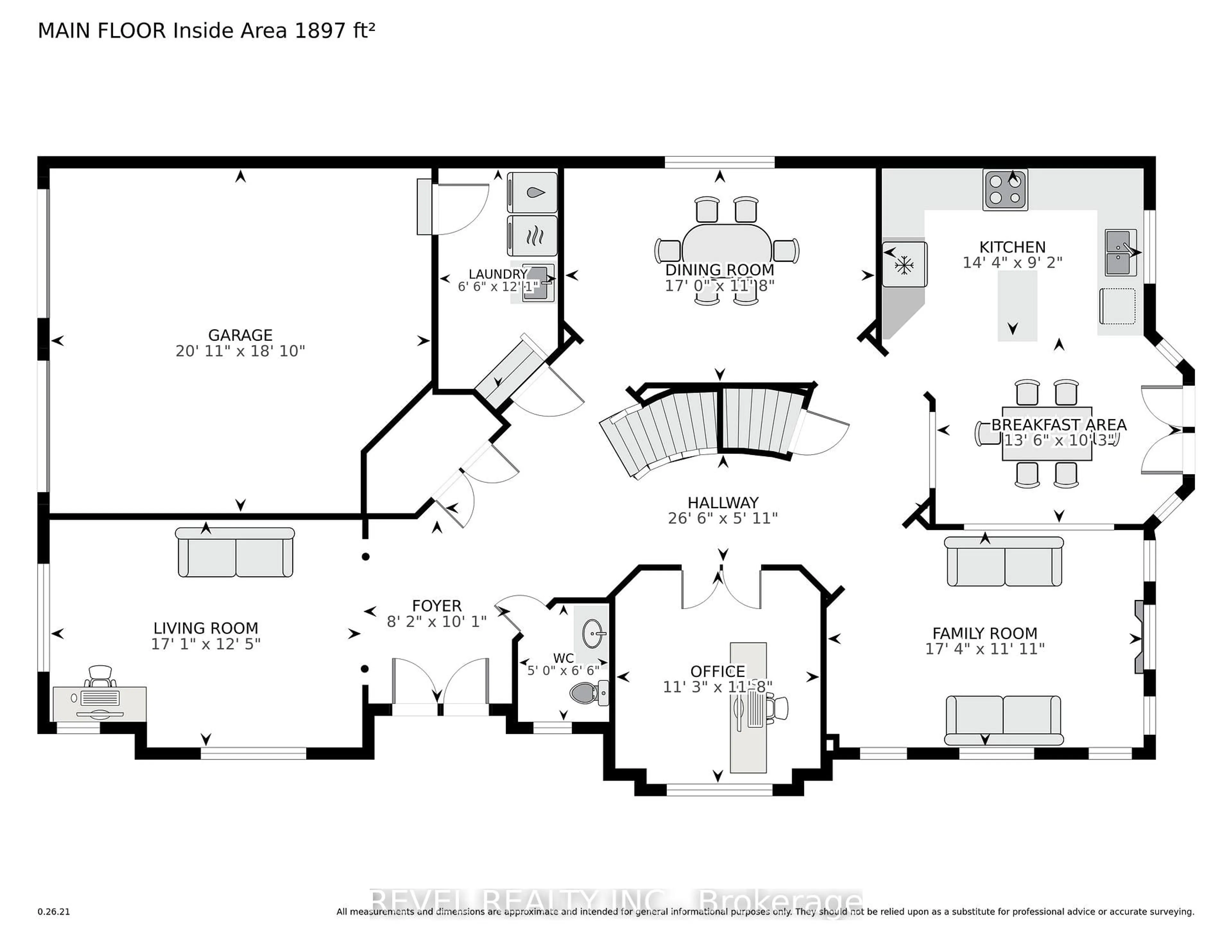 Floor plan for 56 Redwillow Rd, Brampton Ontario L6P 2B2