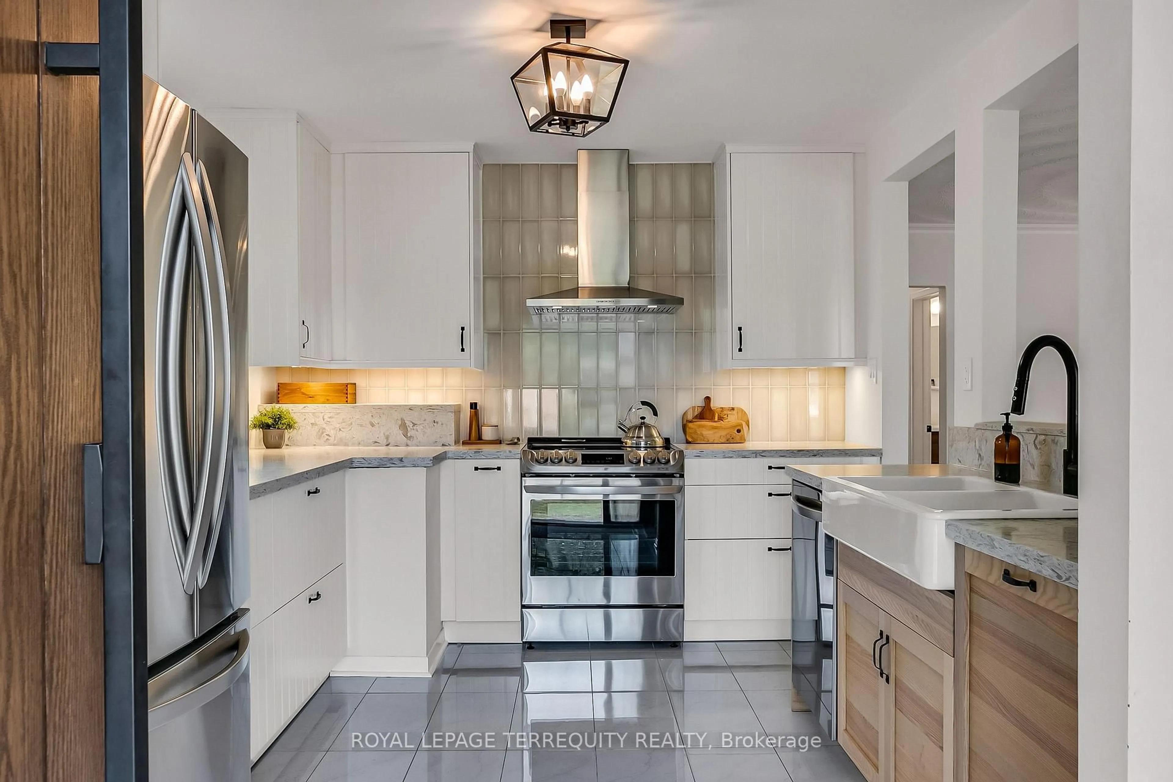 Contemporary kitchen, ceramic/tile floor for 12 Jasmine Rd, Toronto Ontario M9M 2P9